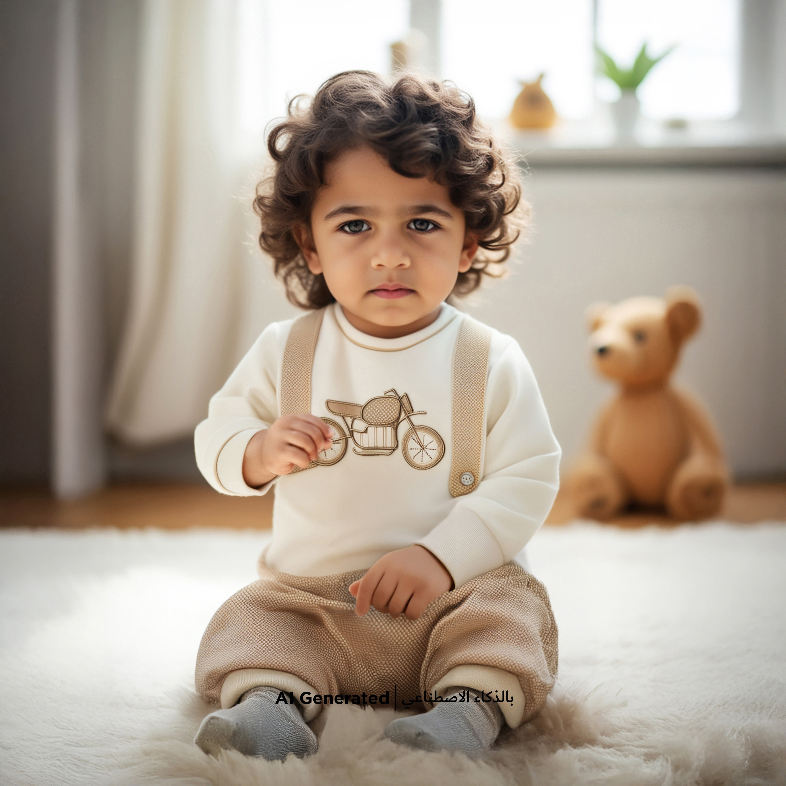 Giggles Embroidered Long Sleeves T-shirt and Elasticated Pyjama Set-baby-boys-clothing-nightwear-pyjamasets-image-1