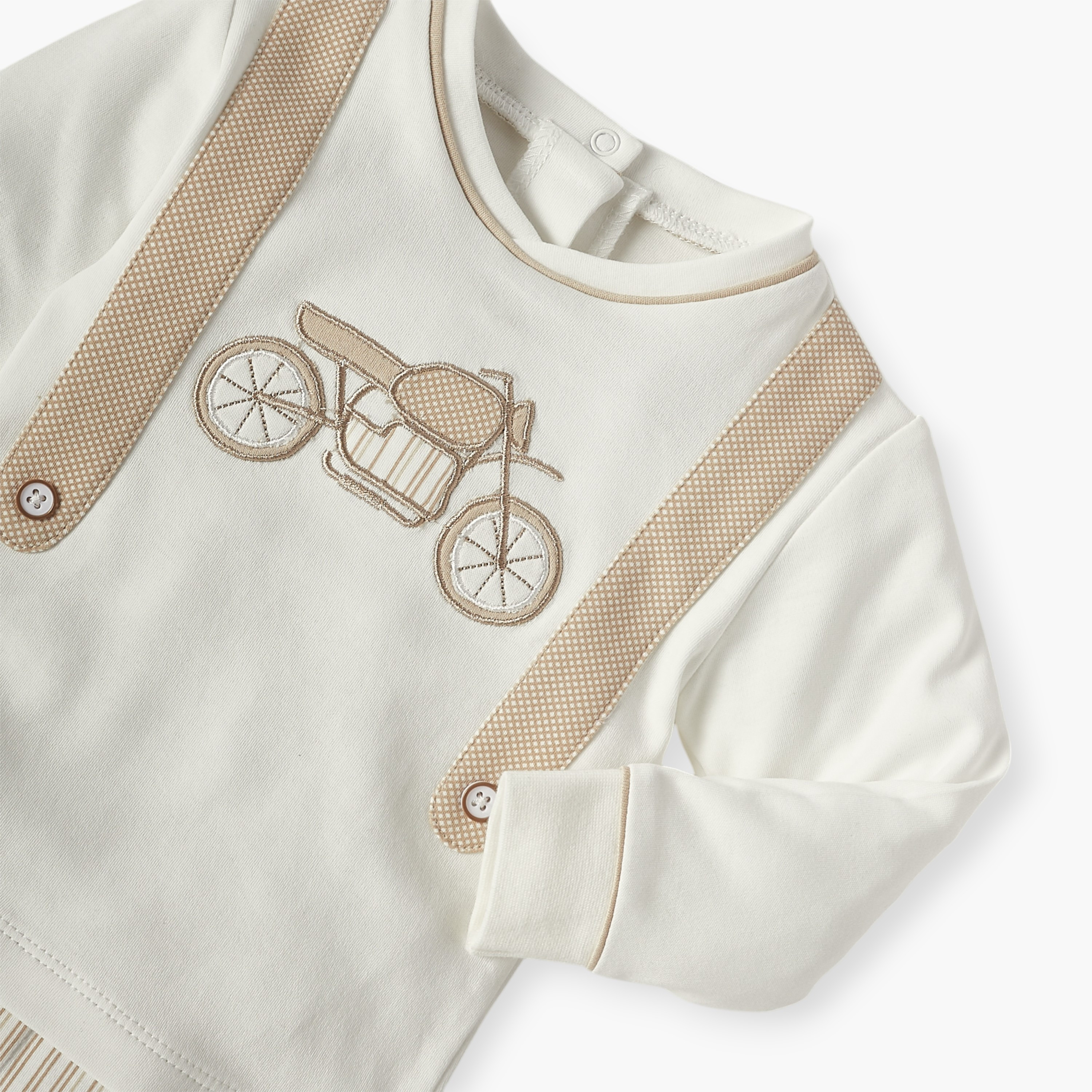 Giggles Embroidered Long Sleeves T-shirt and Elasticated Pyjama Set-baby-boys-clothing-nightwear-pyjamasets-image-5