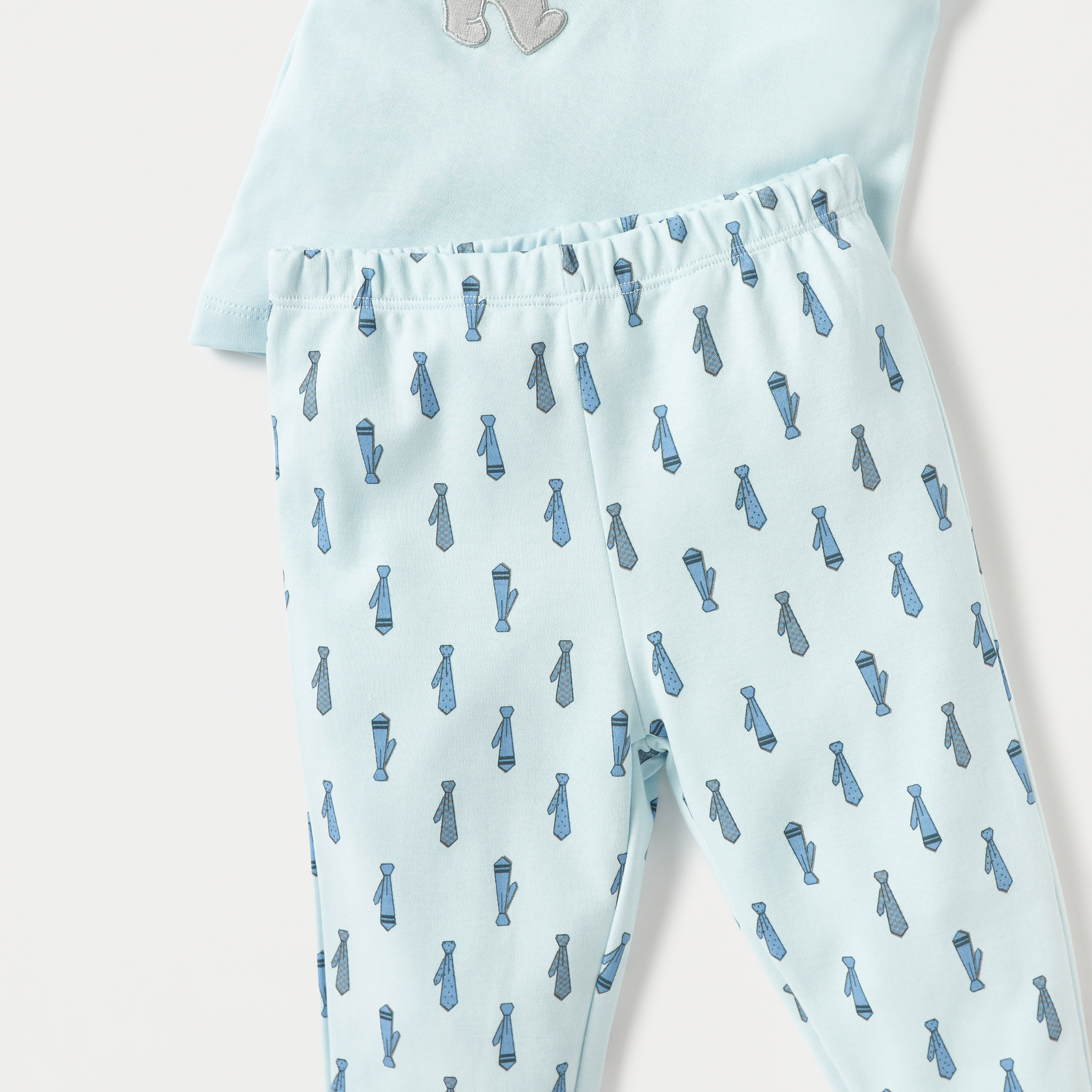 Giggles Bear Applique T-shirt and Pyjama Set-baby-boys-clothing-nightwear-pyjamasets-image-4