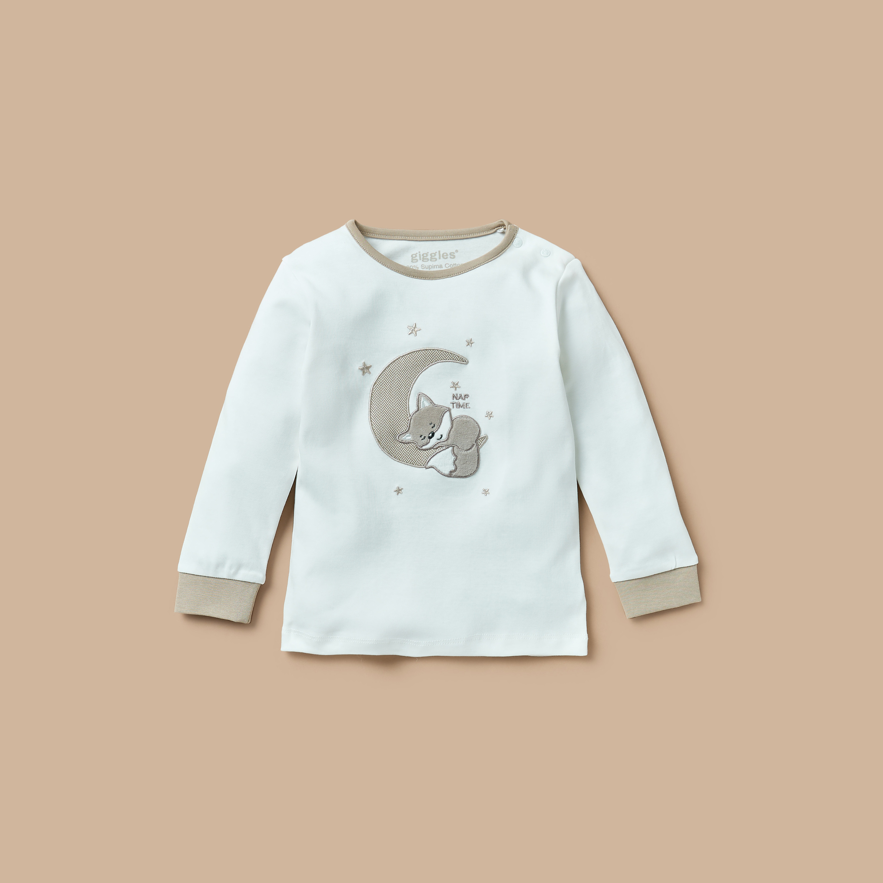 طقم بنطلون بيجاما وتيشيرت بزخارف ثعلب من جيجلز-baby-boys-clothing-nightwear-pyjamasets-image-2