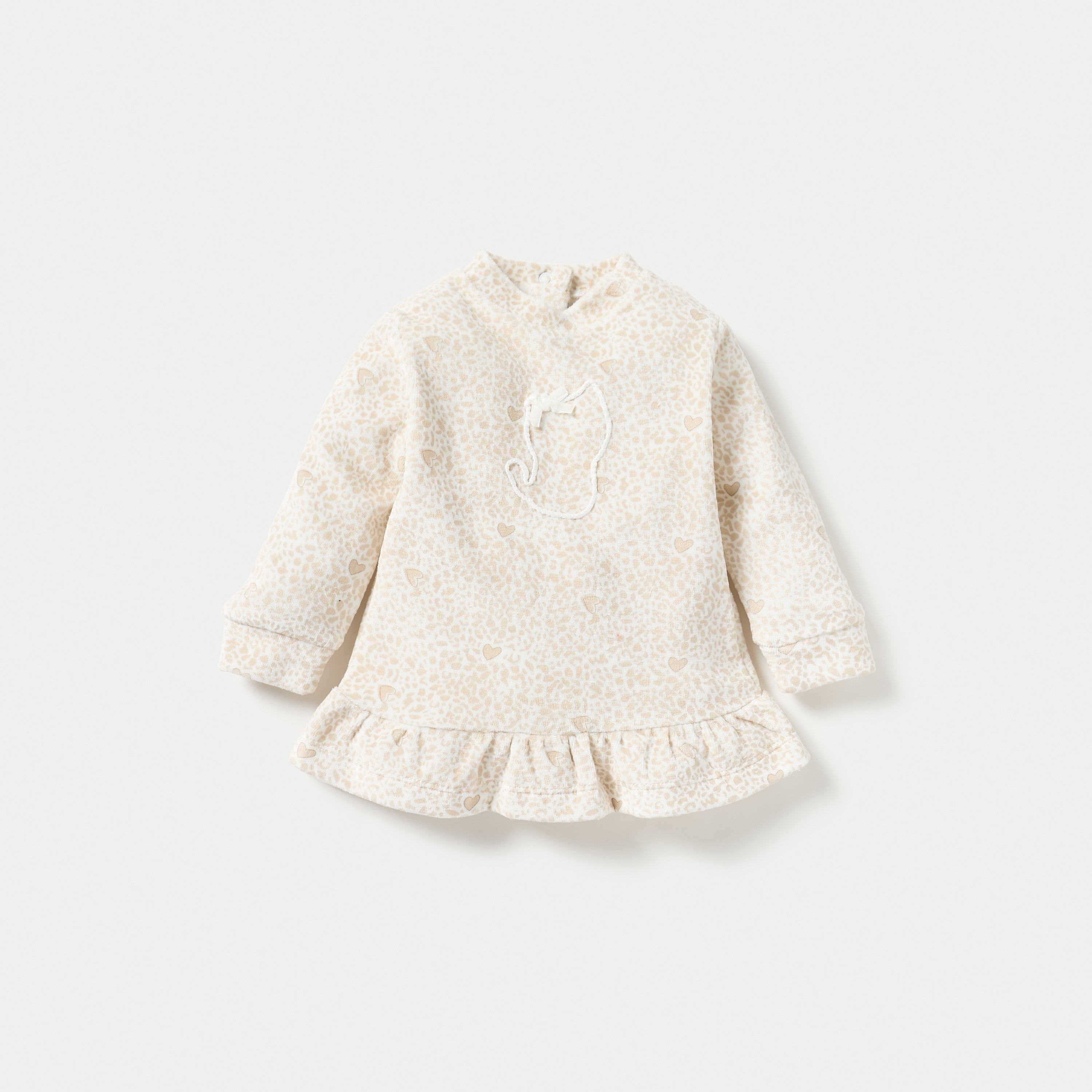 Juniors All-over Print Velour Top and Pyjama Set-baby-girls-clothing-nightwear-pyjamasets-image-2