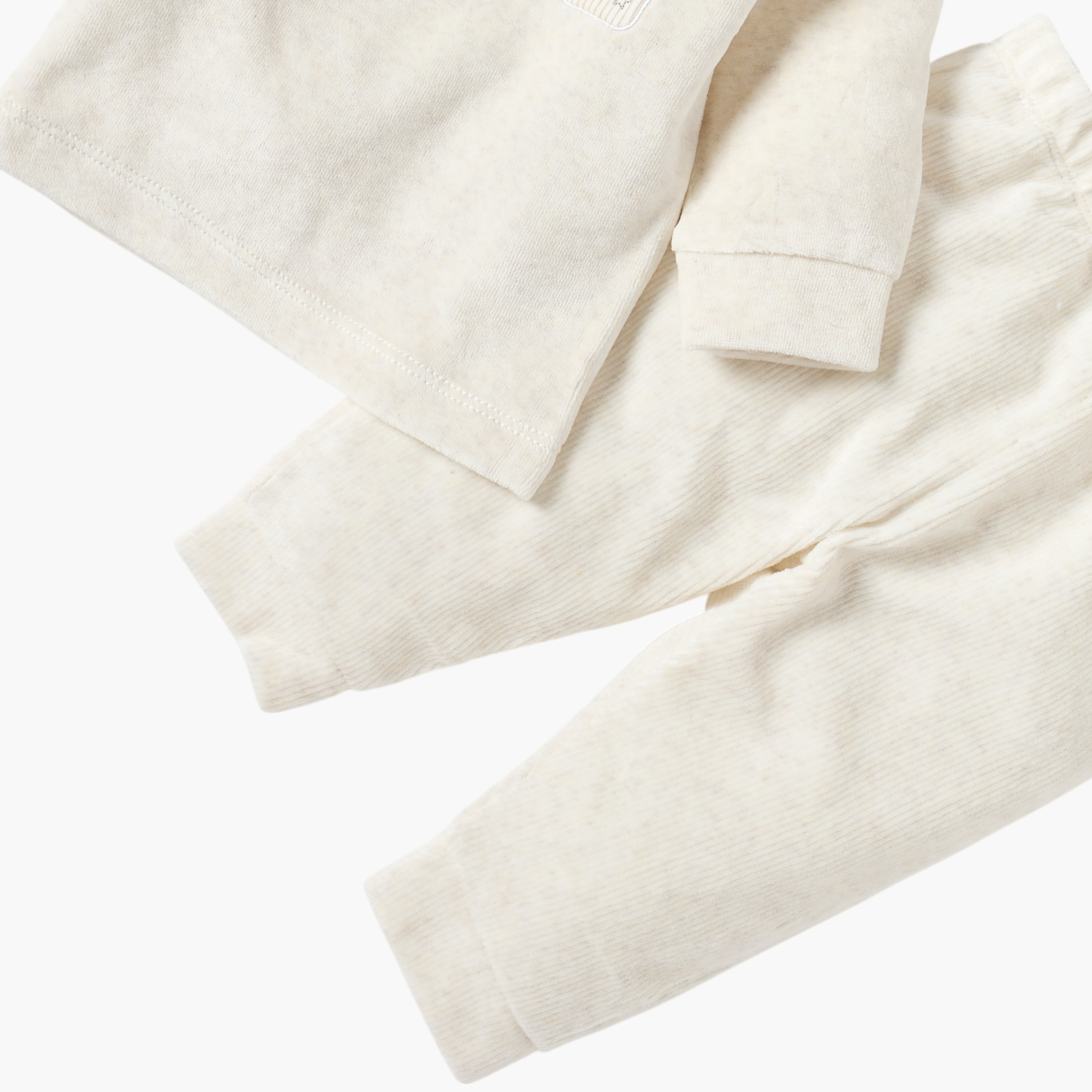 Giggles Embroidered Long Sleeves Velour T-shirt and Pyjama Set-baby-boys-clothing-nightwear-pyjamasets-image-5
