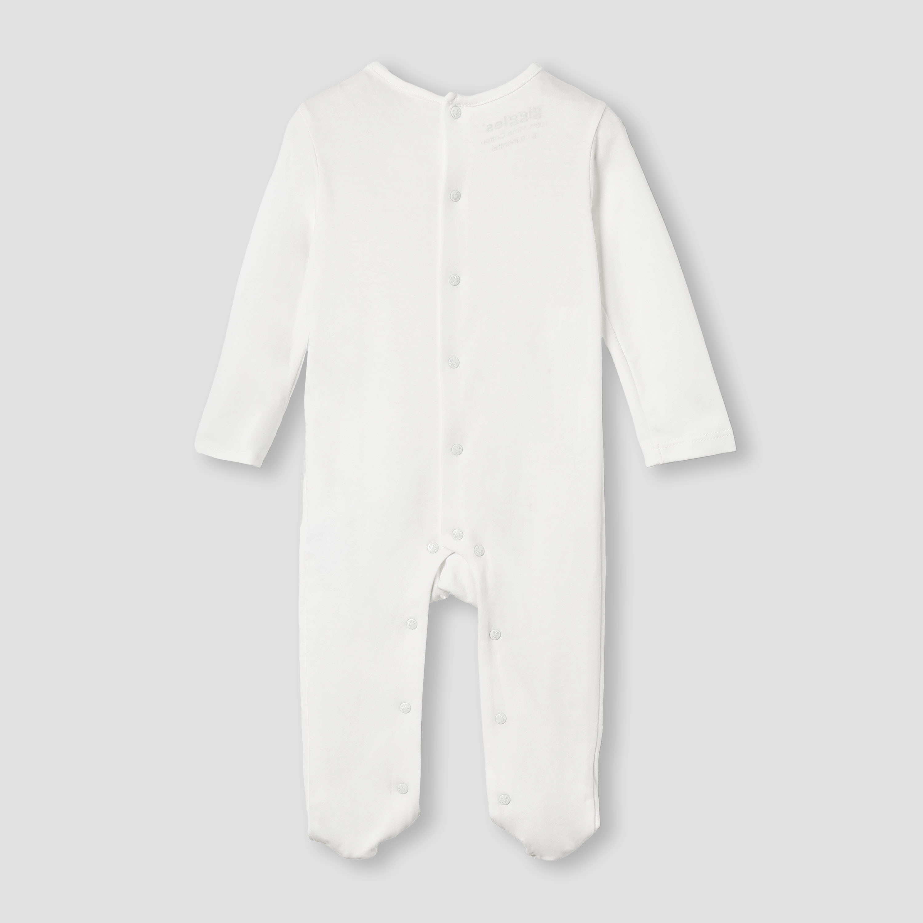 Giggles Bow Accent Closed Feet Sleepsuit with Long Sleeves-baby-girls-clothing-nightwear-sleepsuits-image-3