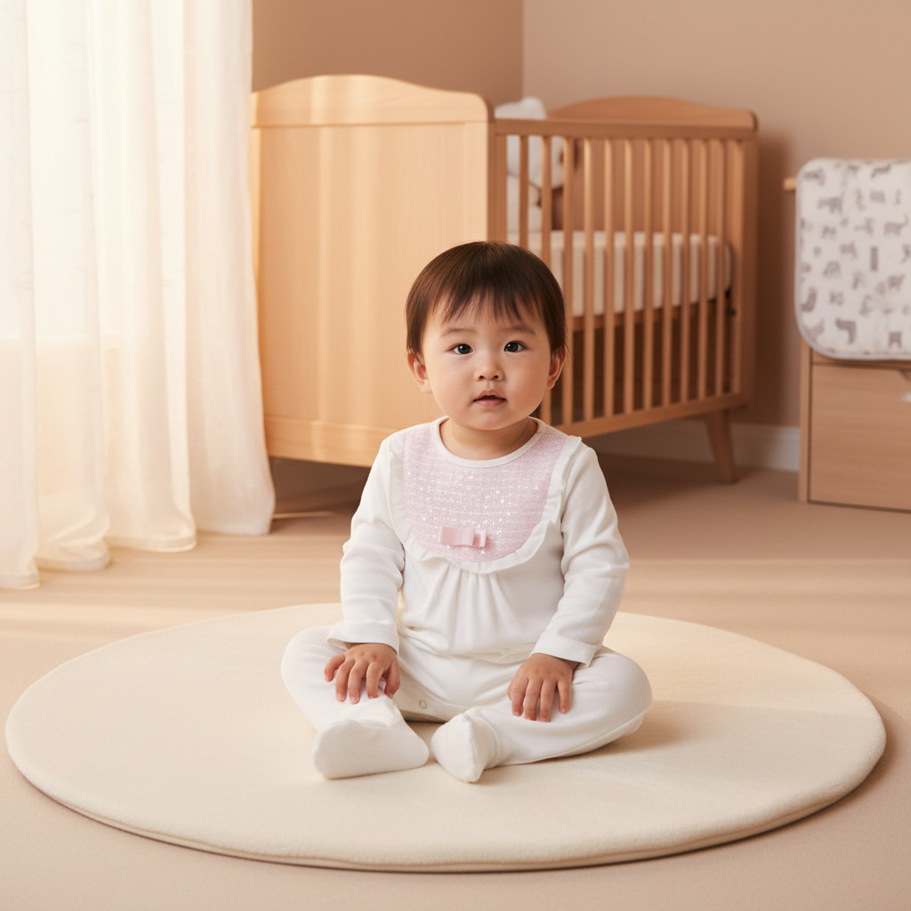 Giggles Bow Accent Closed Feet Sleepsuit with Long Sleeves-baby-girls-clothing-nightwear-sleepsuits-image-8