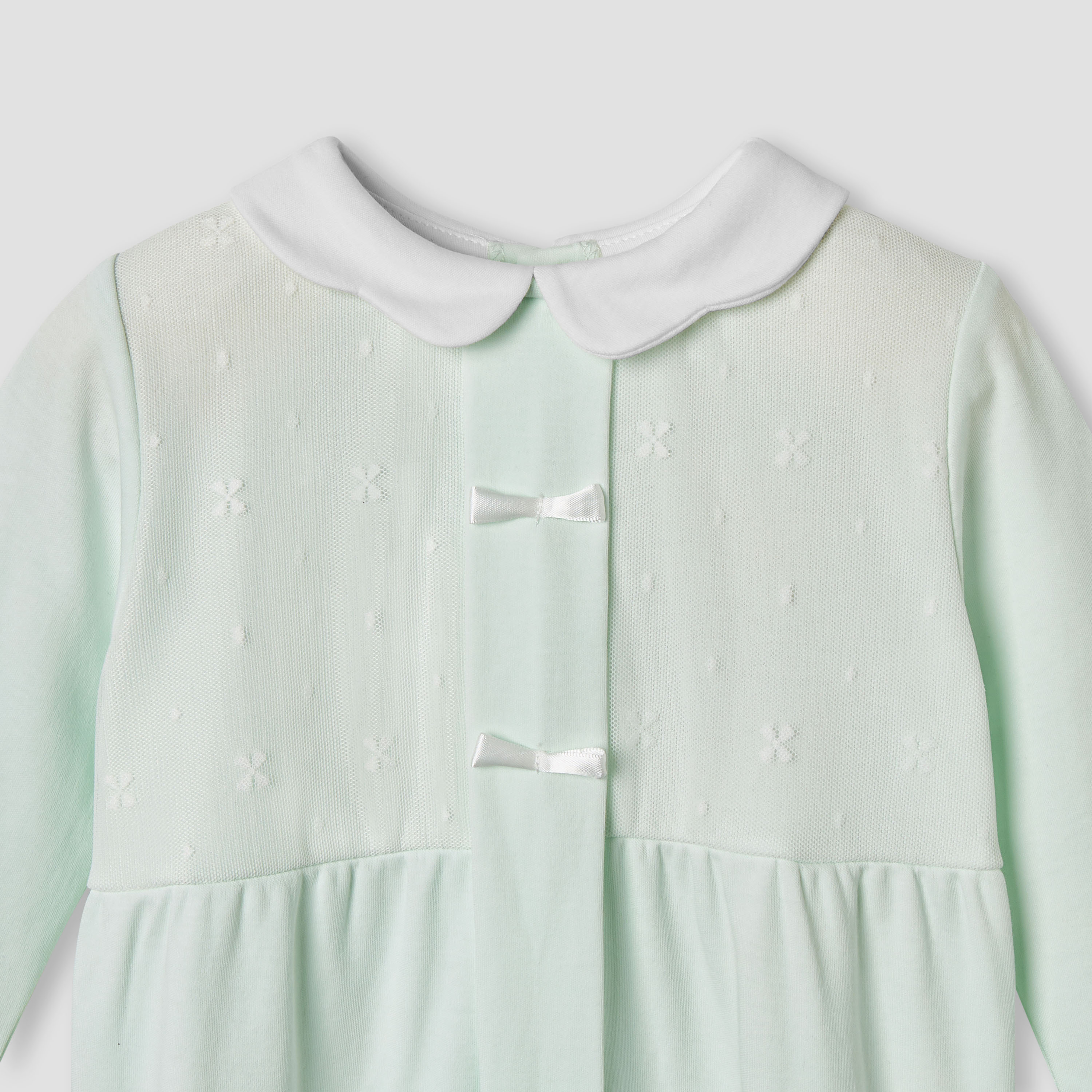 Giggles Bow Accent Closed Feet Sleepsuit with Long Sleeves-baby-girls-clothing-nightwear-sleepsuits-image-3