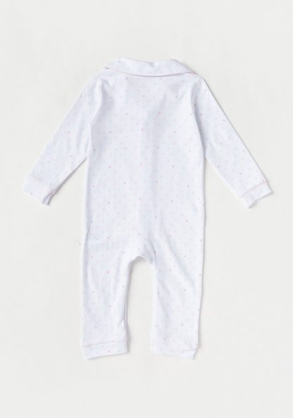 Giggles All-Over Print Sleepsuit with Collar and Long Sleeves-Sleepsuits-image-3