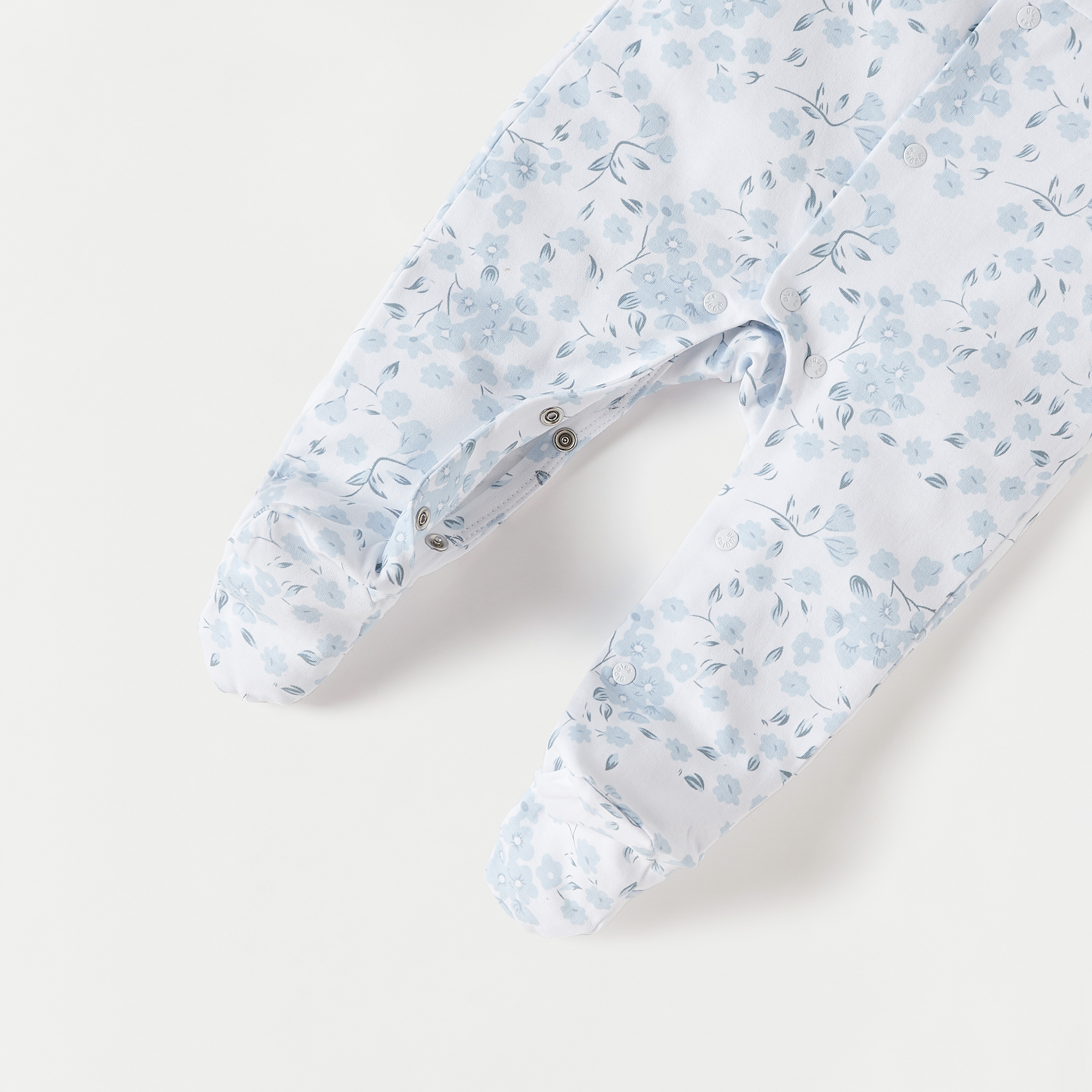 Giggles All-Over Floral Print Closed Feet Sleepsuit with Lace Detail-baby-girls-clothing-nightwear-sleepsuits-image-3