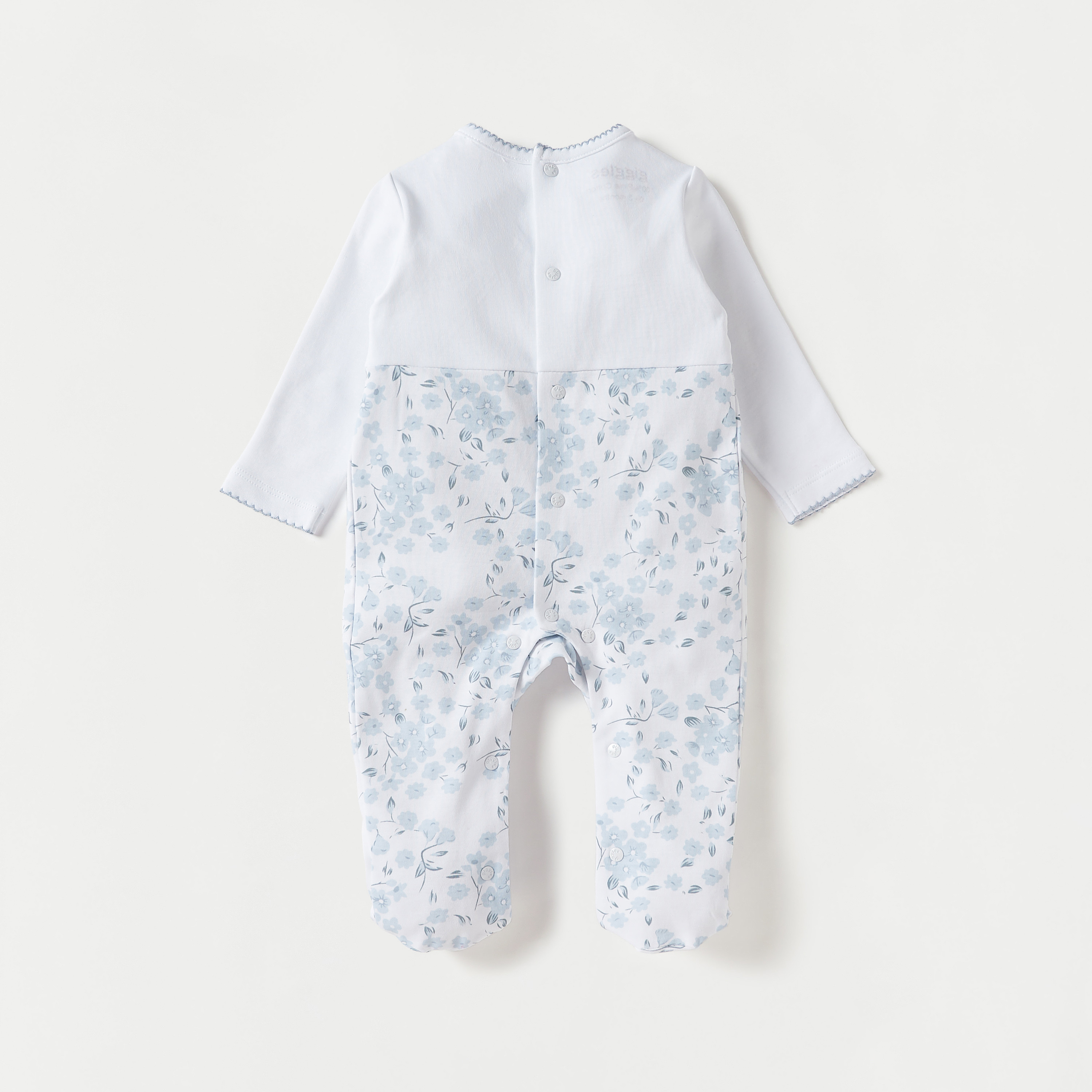 Giggles All-Over Floral Print Closed Feet Sleepsuit with Lace Detail-baby-girls-clothing-nightwear-sleepsuits-image-4