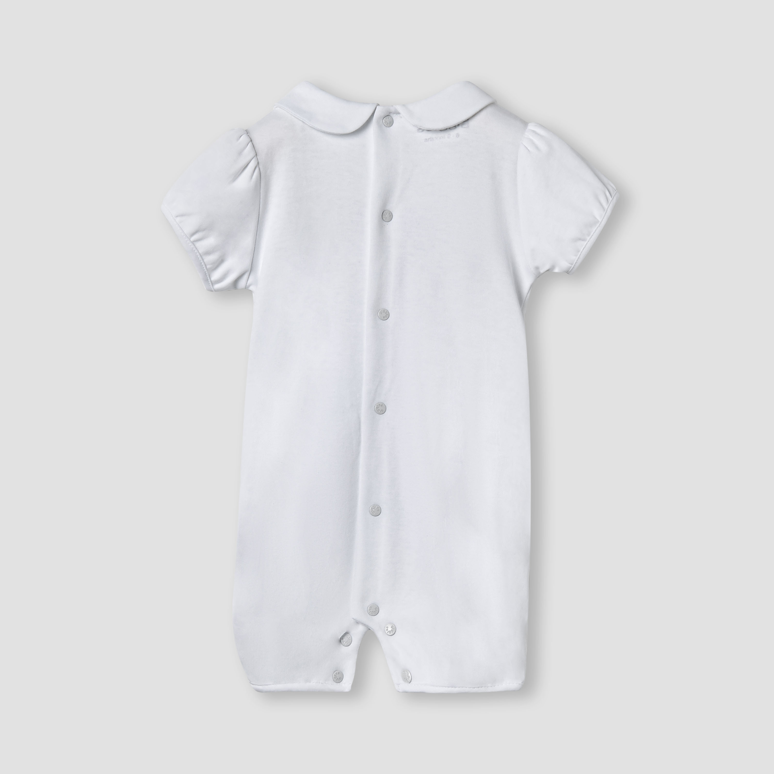 Giggles Printed Romper with Overlay and Short Sleeves-baby-girls-clothing-rompers-image-2