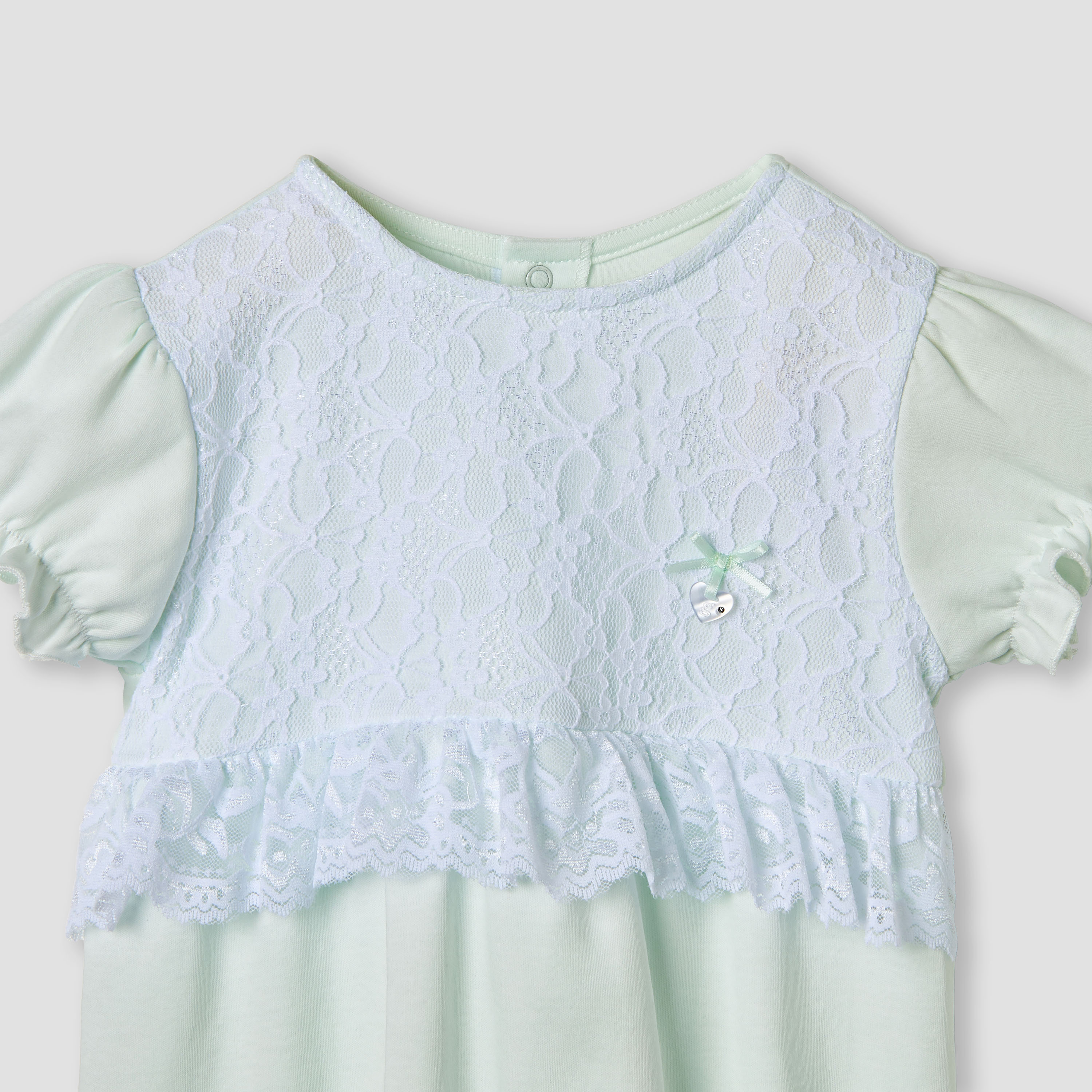 Giggles Floral Lace Romper with Puff Sleeves-baby-girls-clothing-rompers-image-3