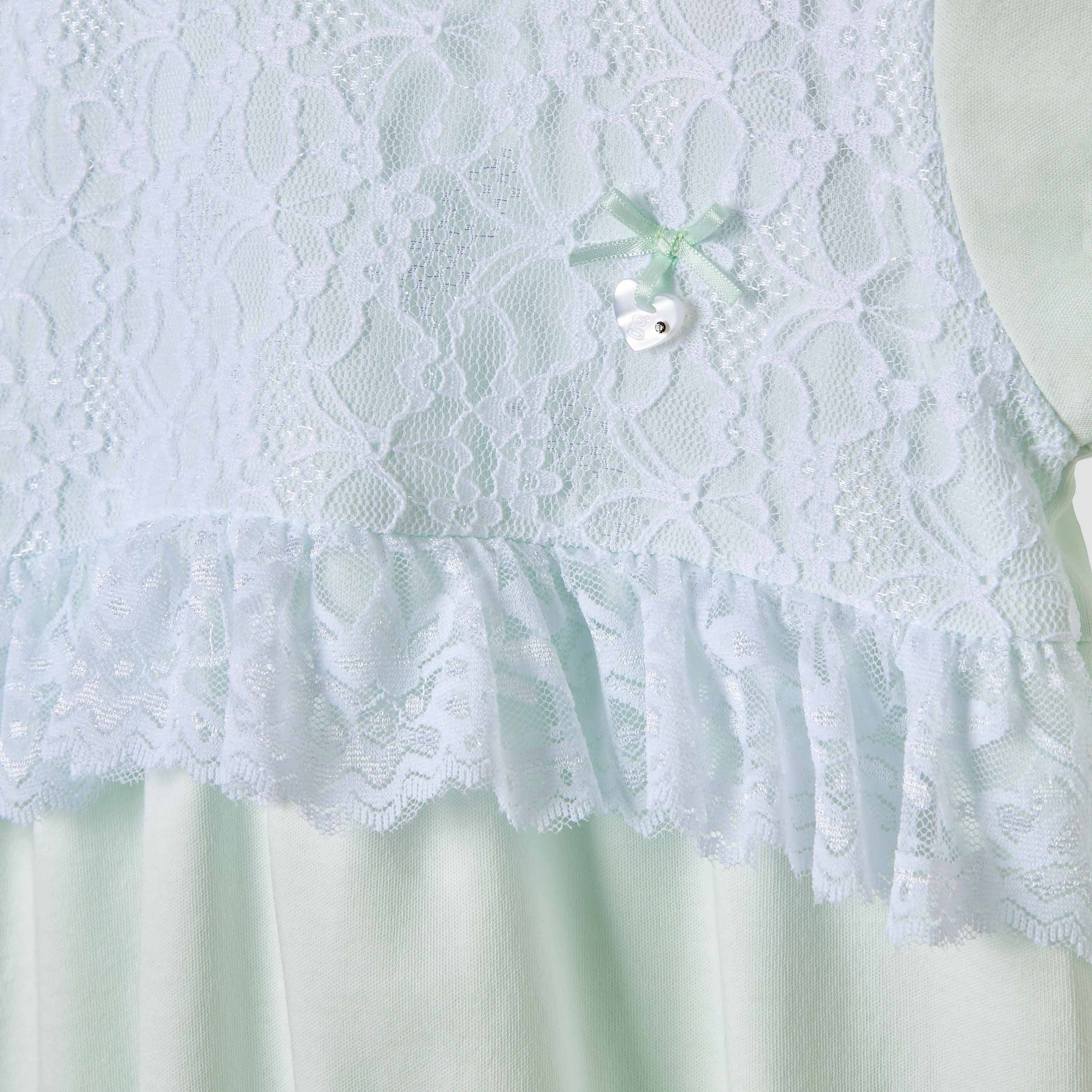 Giggles Floral Lace Romper with Puff Sleeves-baby-girls-clothing-rompers-image-4