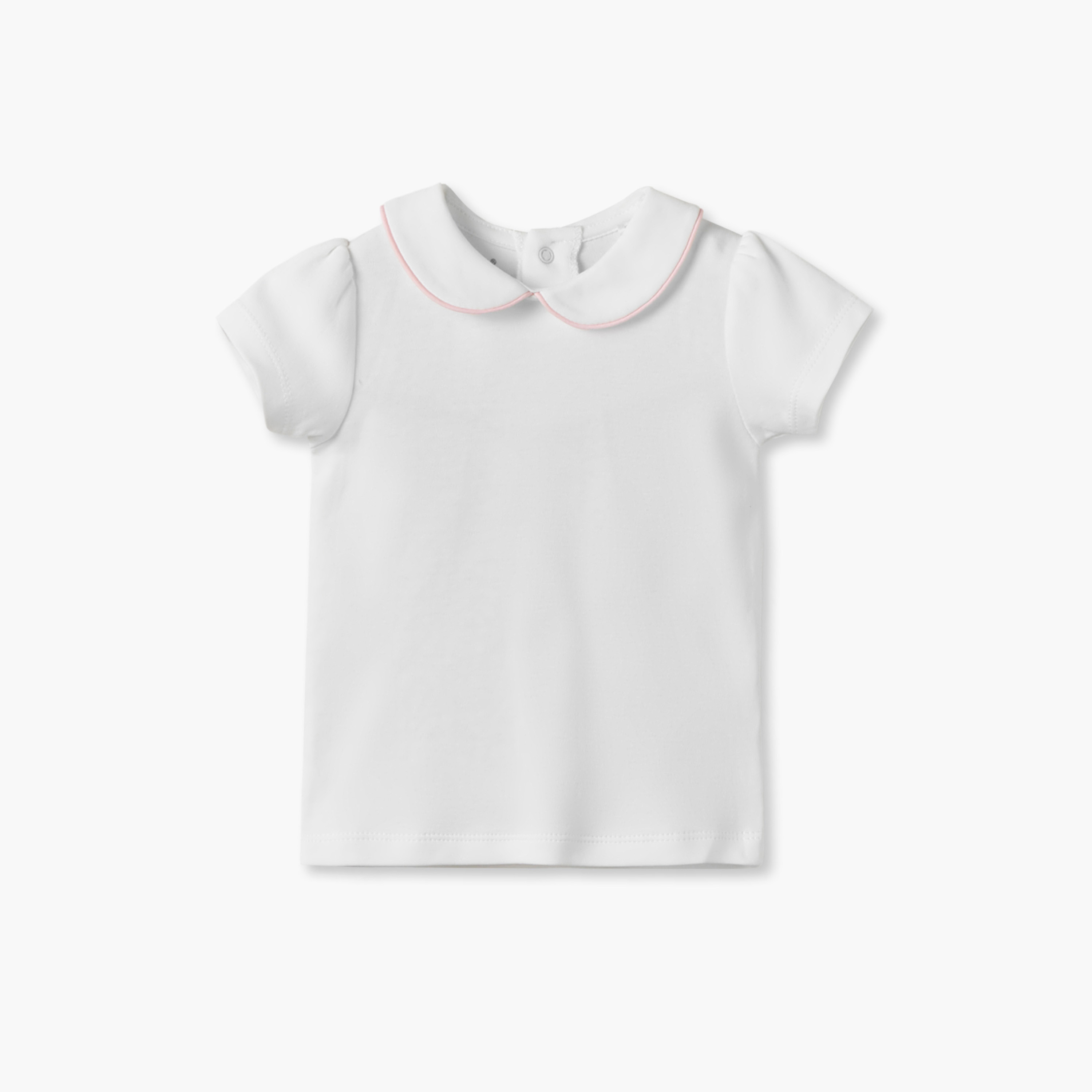 طقم بلوزة بأكمام قصيرة وياقة بيتر بان مع دنغري وتفاصيل دانتيل من جيجلز-baby-girls-clothing-setsandcoords-image-3