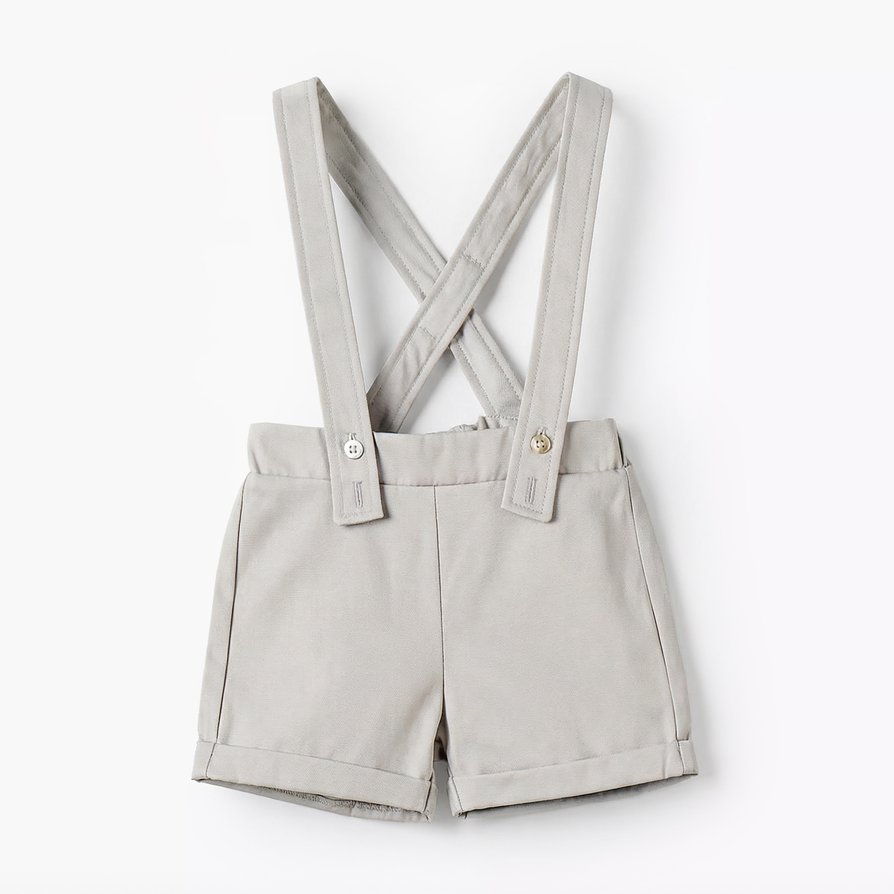 طقم دنغري بأزرار وتيشيرت بياقة بيتر بان وأكمام قصيرة من جيجلز-baby-boys-clothing-rompers-image-4