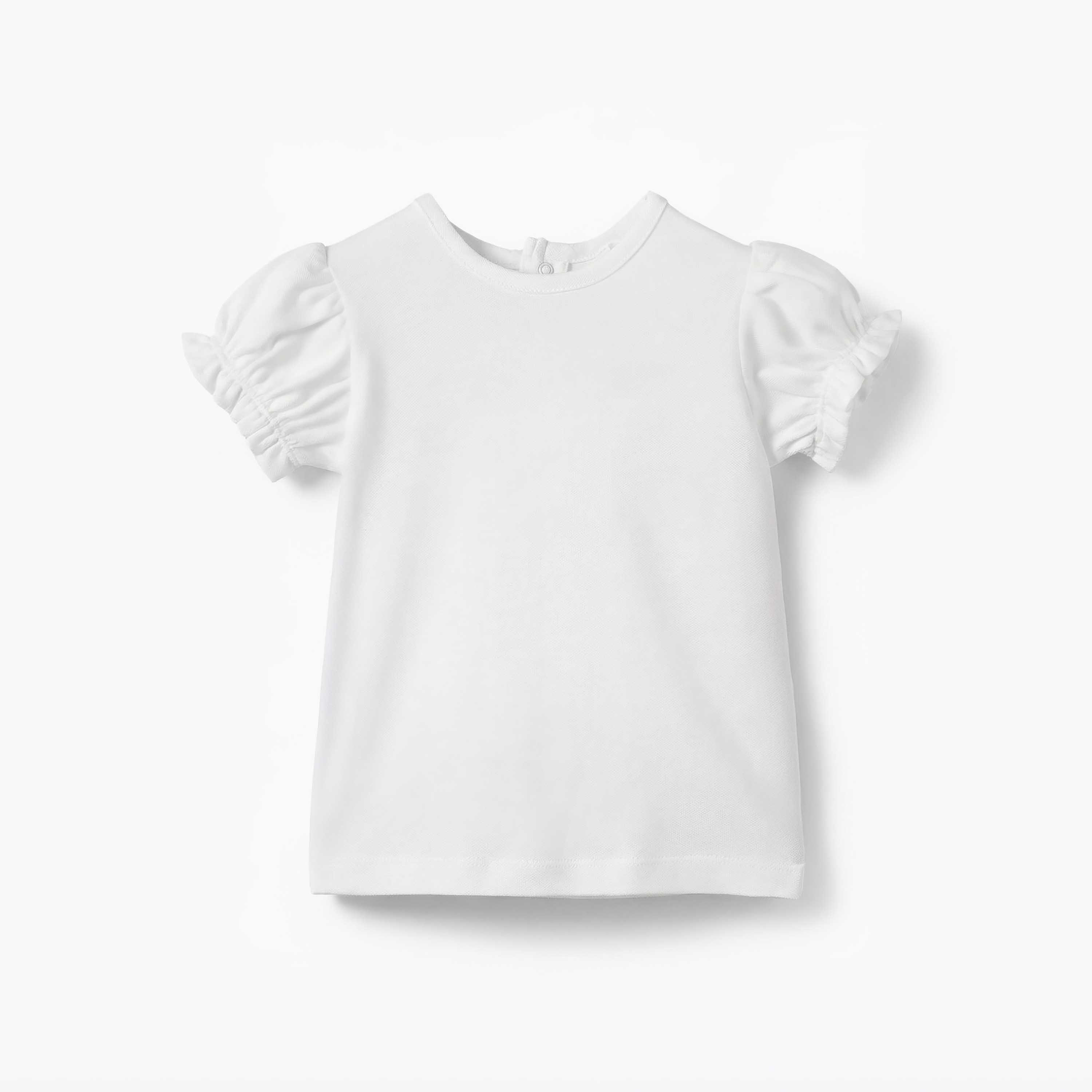 Giggles Crew Neck Short Sleeves T-shirt and Dungaree Set with Ruffle Detail-baby-girls-clothing-rompers-image-4