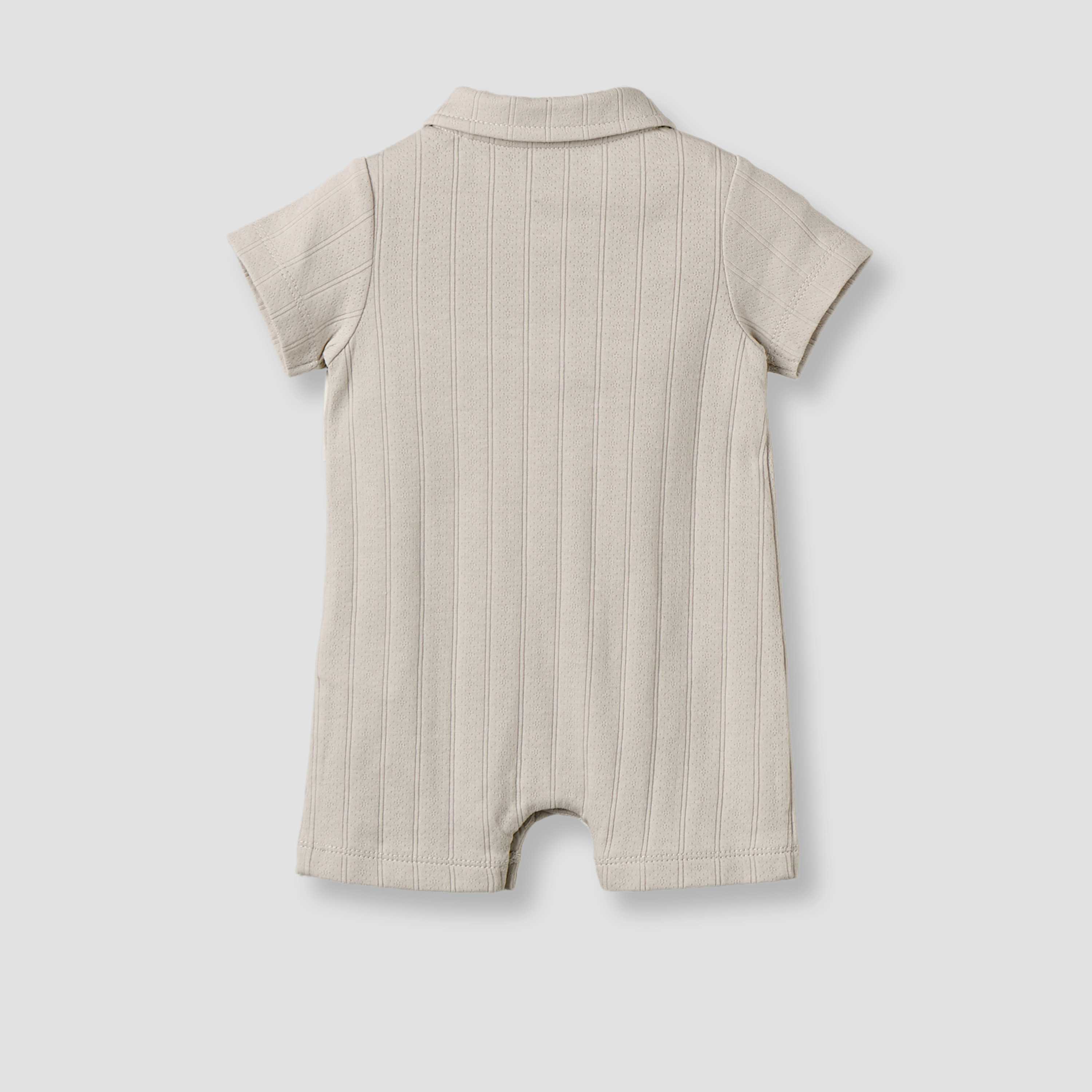 Giggles Collared Short Sleeves Romper with Button Closure-baby-boys-clothing-rompers-image-3