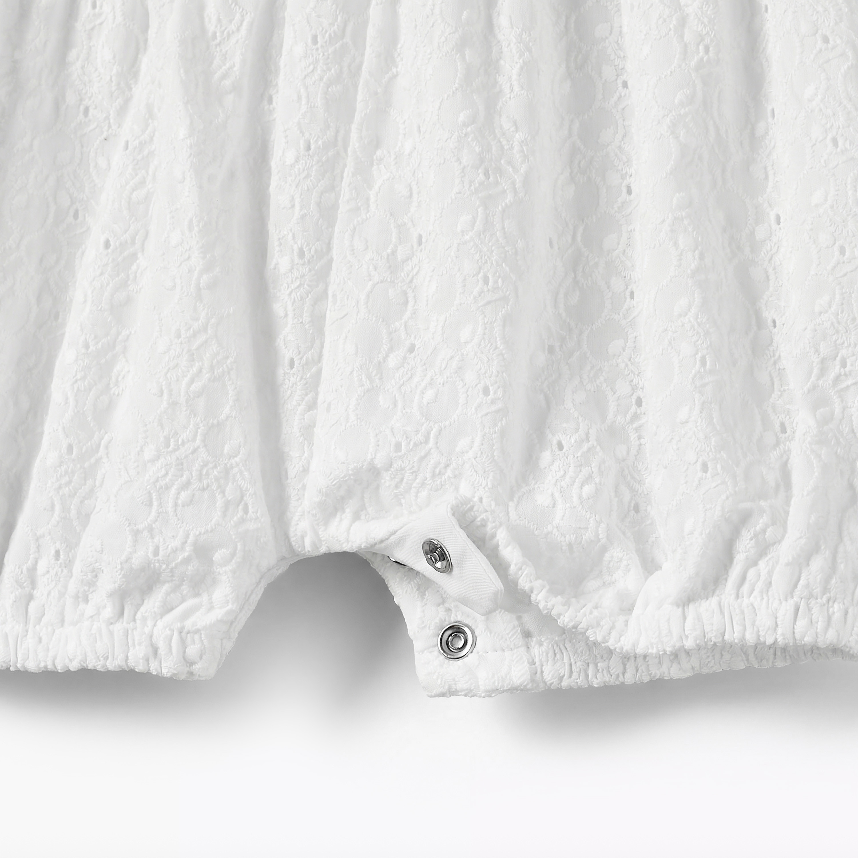 Giggles Ruffle Collar Short Sleeves Romper with Embroidery Detail-baby-girls-clothing-rompers-image-4