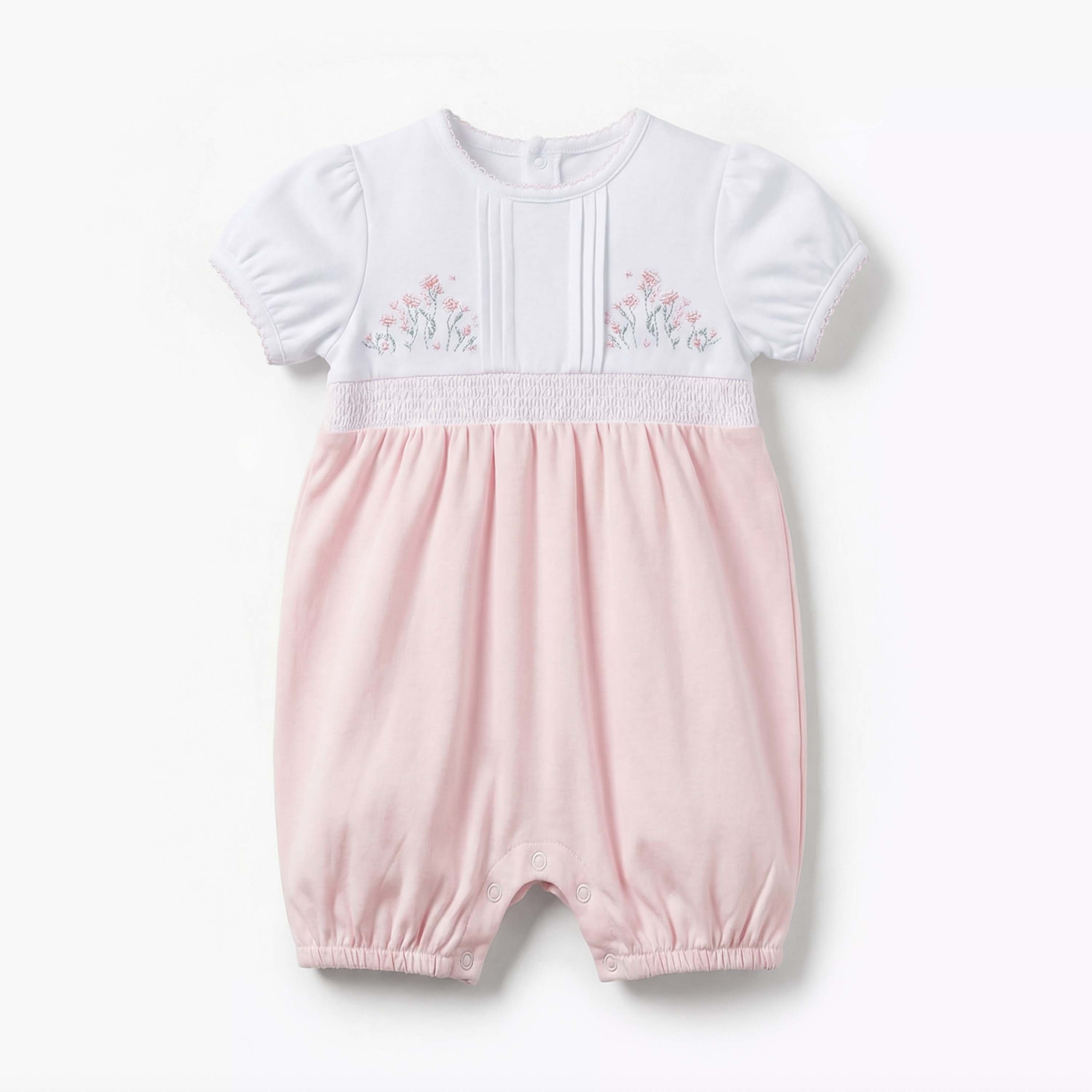 أفرول بأكمام قصيرة مع تطريز زهور من جيجلز-baby-girls-clothing-rompers-image-5