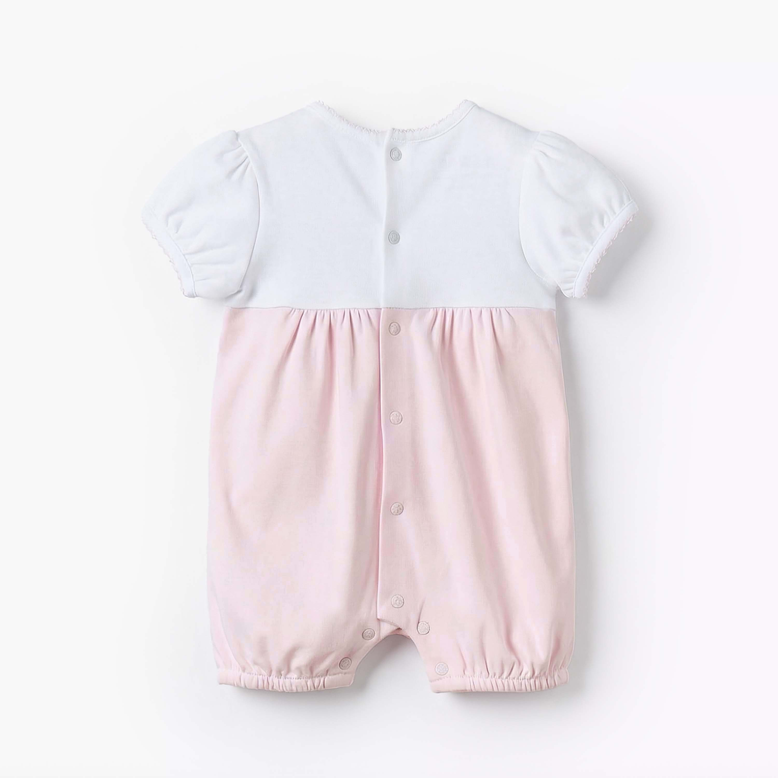 أفرول بأكمام قصيرة مع تطريز زهور من جيجلز-baby-girls-clothing-rompers-image-4