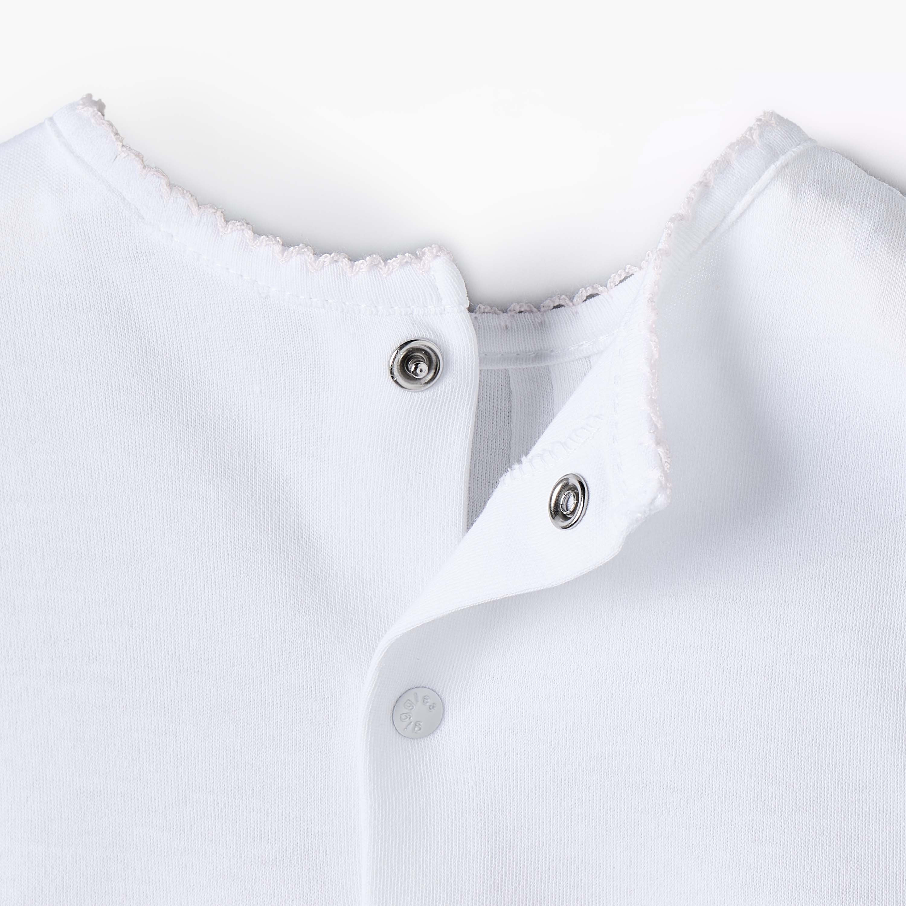 أفرول بأكمام قصيرة مع تطريز زهور من جيجلز-baby-girls-clothing-rompers-image-1