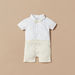 Giggles Bow Accent Romper with Short Sleeves and Button Closure-Rompers%2C Dungarees and Jumpsuits-thumbnail-0