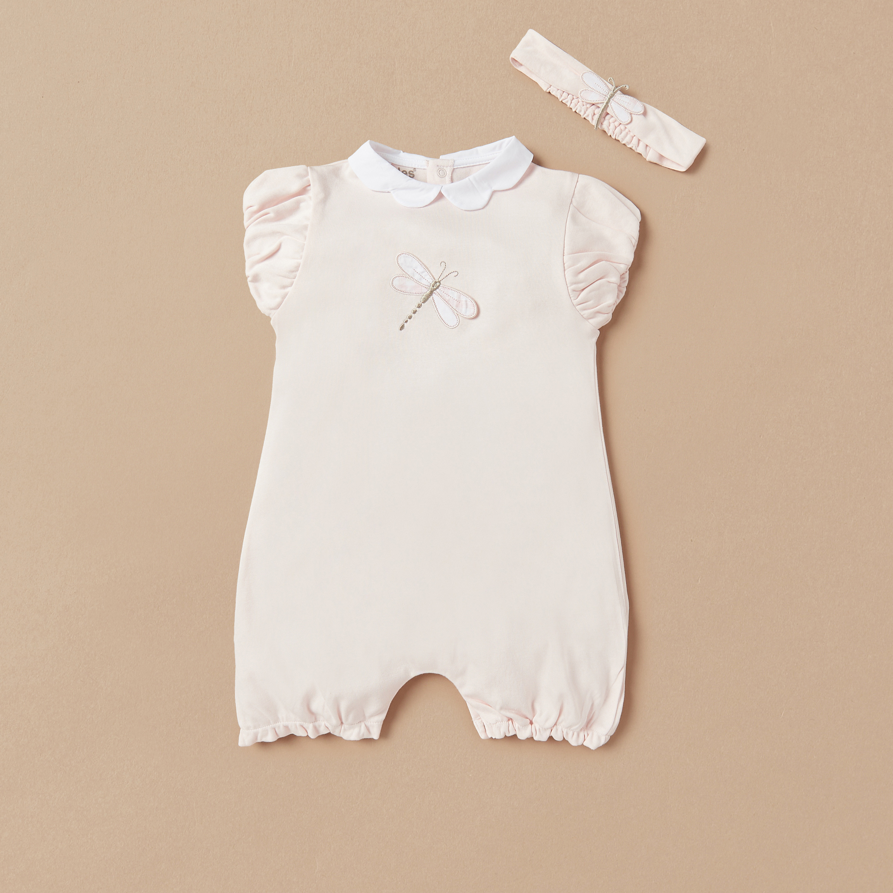 Embroidered sales romper baby