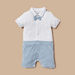 Giggles Bow Accent Romper with Button Closure-Rompers%2C Dungarees and Jumpsuits-thumbnailMobile-0