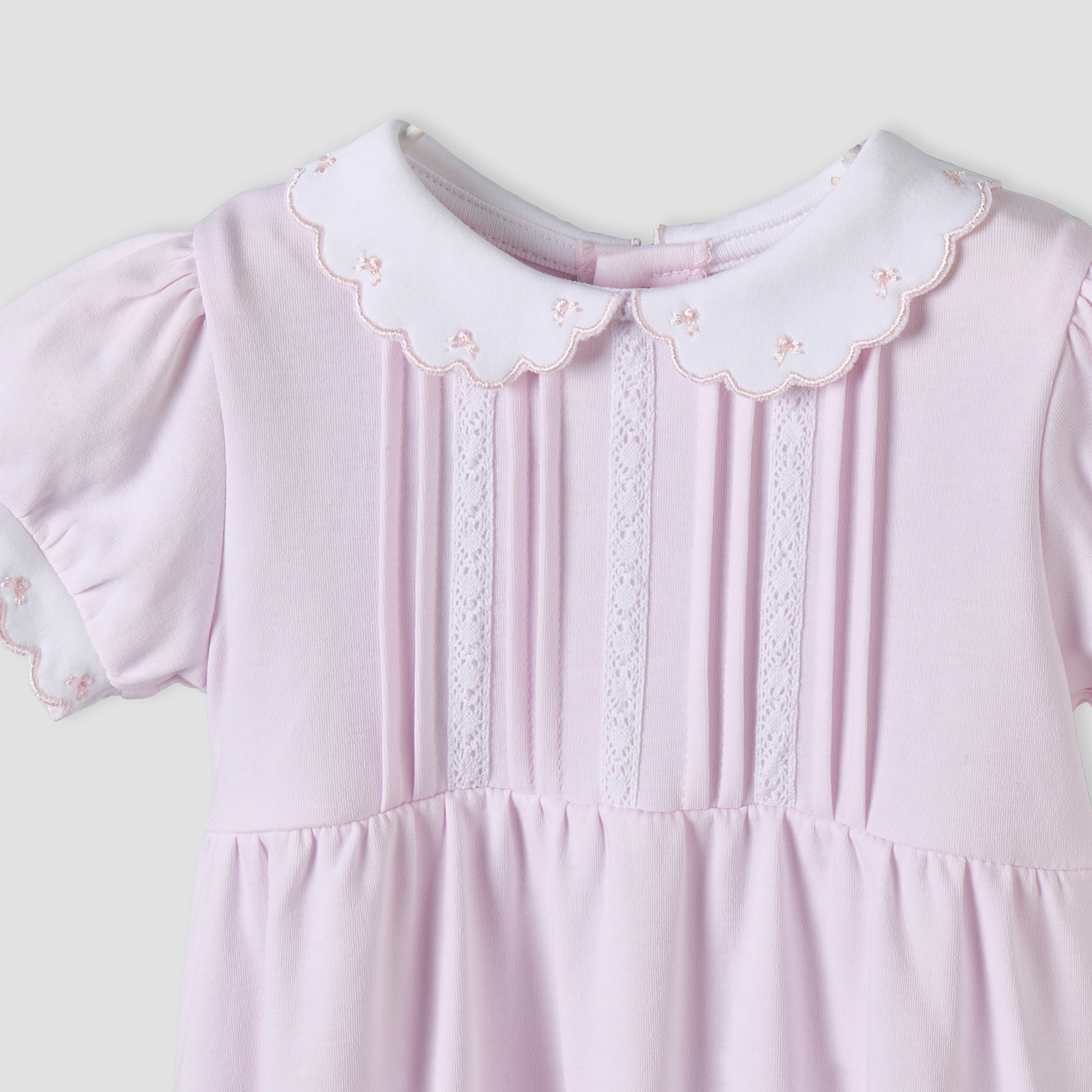 Giggles Collared Short Sleeves Romper with Snap Button Closure-baby-girls-clothing-rompers-image-4