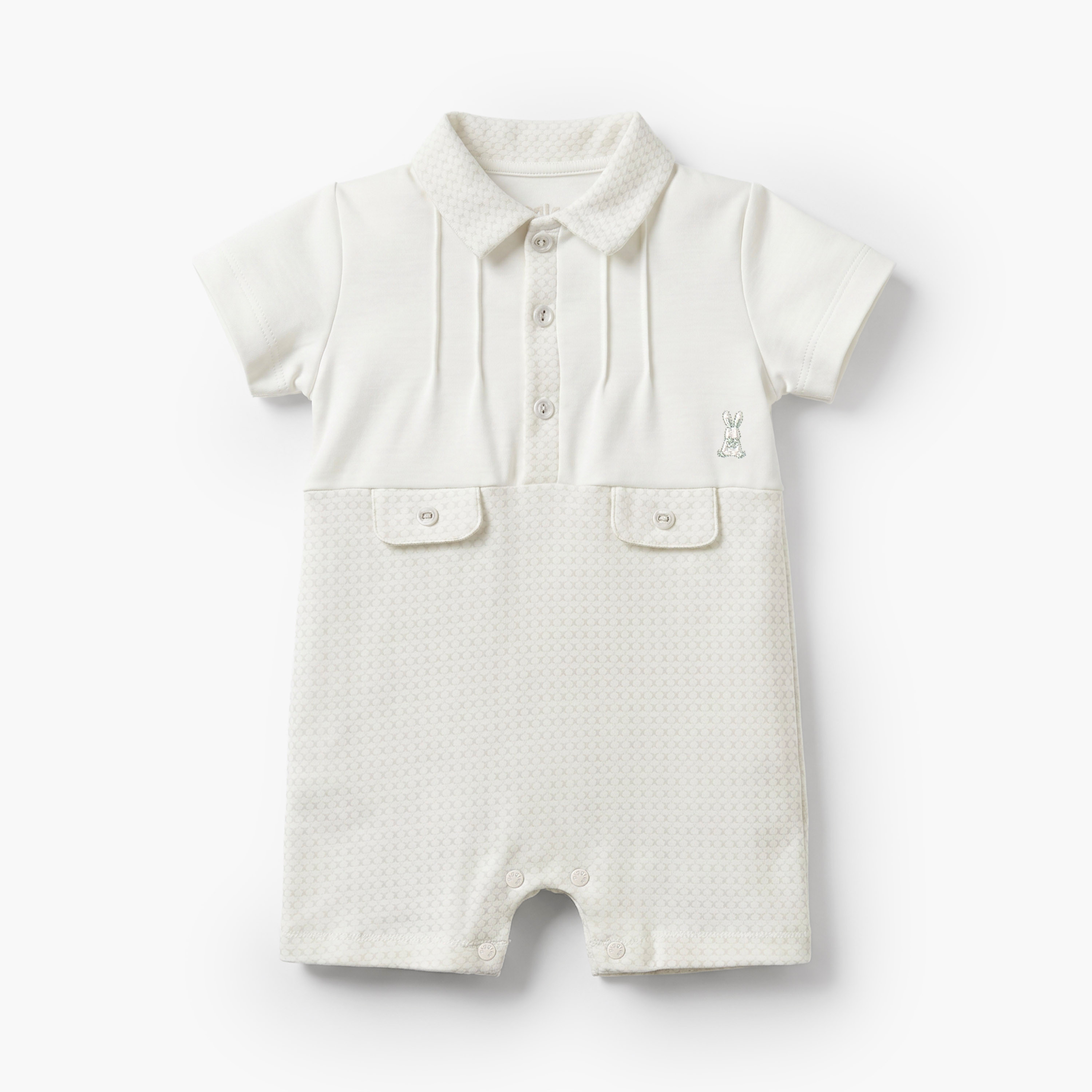 أفرول بياقة وأكمام قصيرة بطبعات من جيجلز-baby-boys-clothing-rompers-image-2
