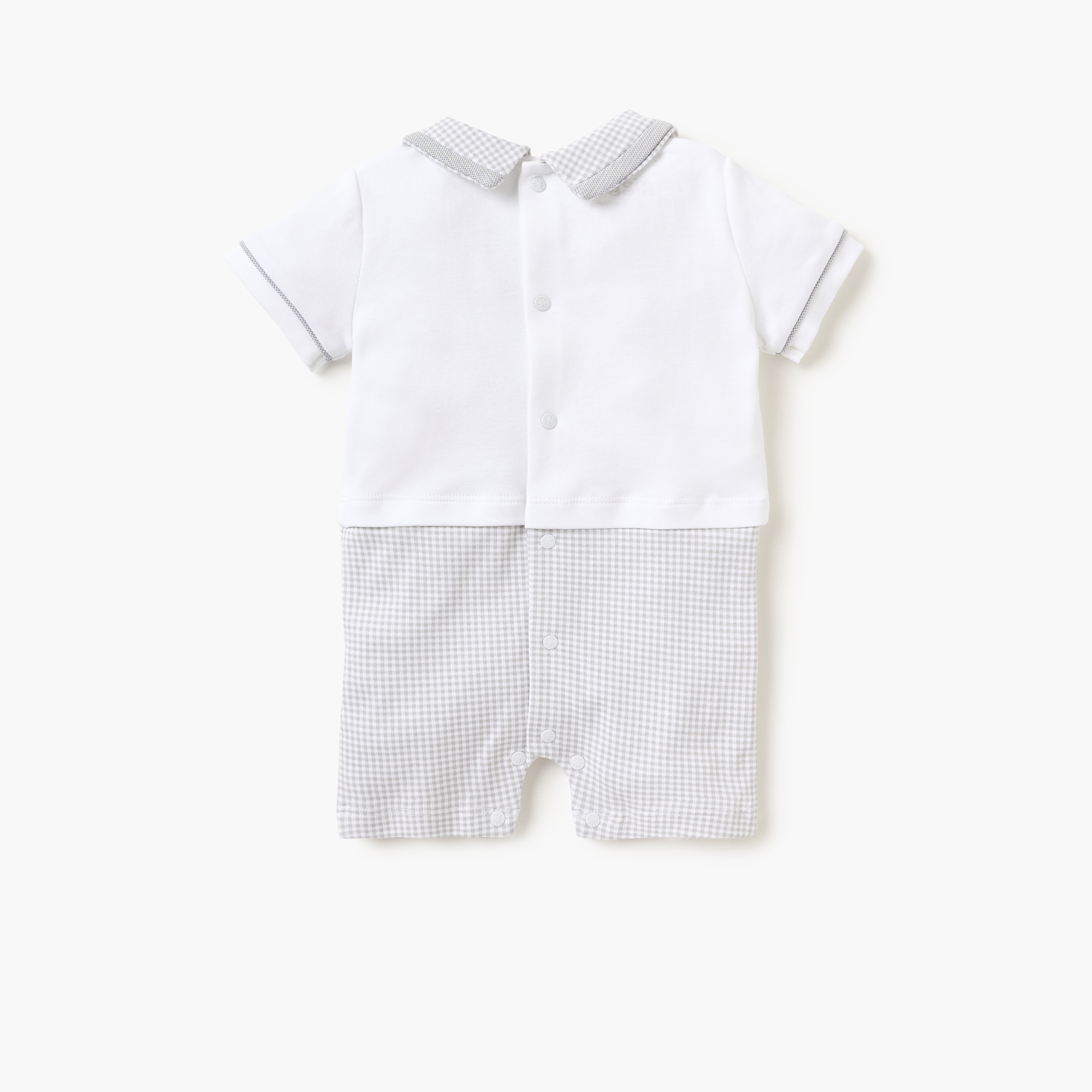 Giggles Car Embroidered Romper with Collared Neckline and Button Closure-baby-boys-clothing-rompers-image-2