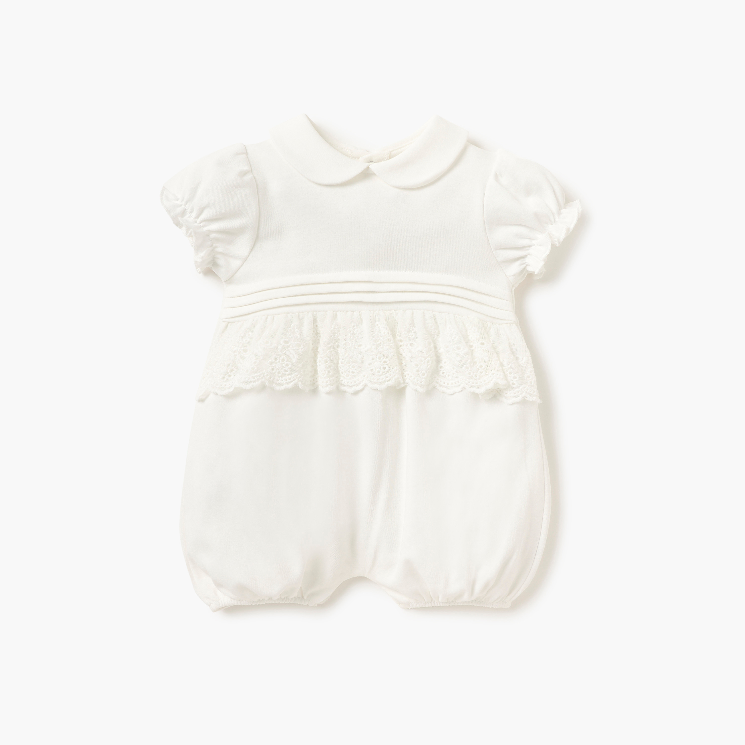 Giggles Solid Romper with Collar and Lace Inserts-baby-girls-clothing-rompers-image-1