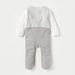 Giggles Textured Coverall with Bow Applique Detail and Long Sleeves-Sleepsuits-thumbnail-1