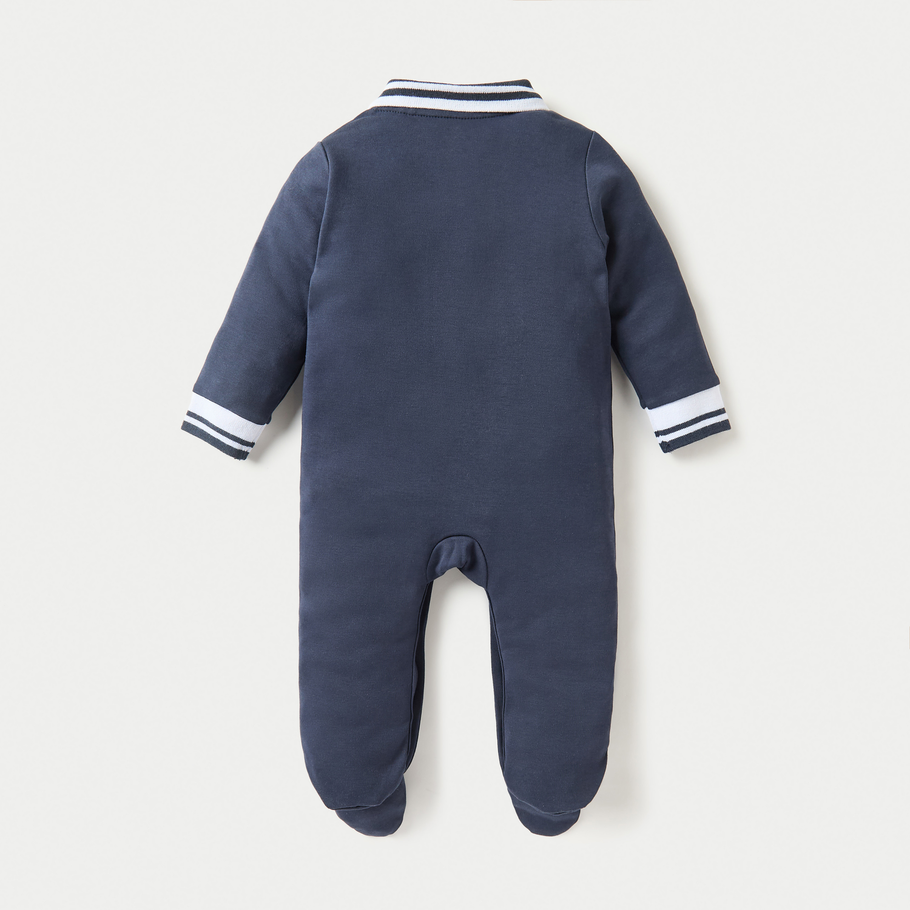 بدلة نوم سادة مغلقة القدمين بأكمام طويلة من جيجلز-baby-boys-clothing-nightwear-sleepsuits-image-4