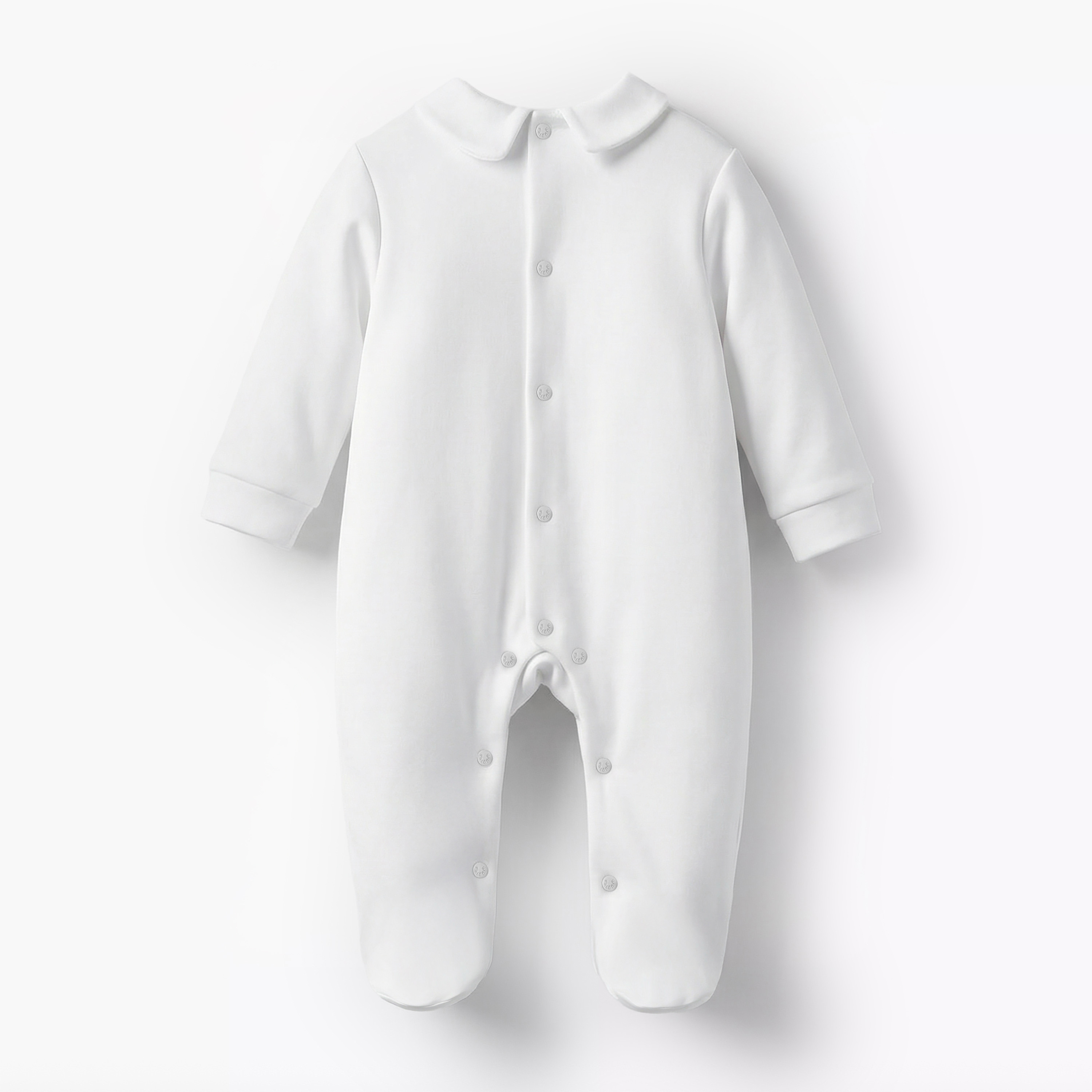 Giggles Cotton Peter Pan Collar Long Sleeves Sleepsuit with Pleated Detail-baby-boys-clothing-nightwear-sleepsuits-image-2