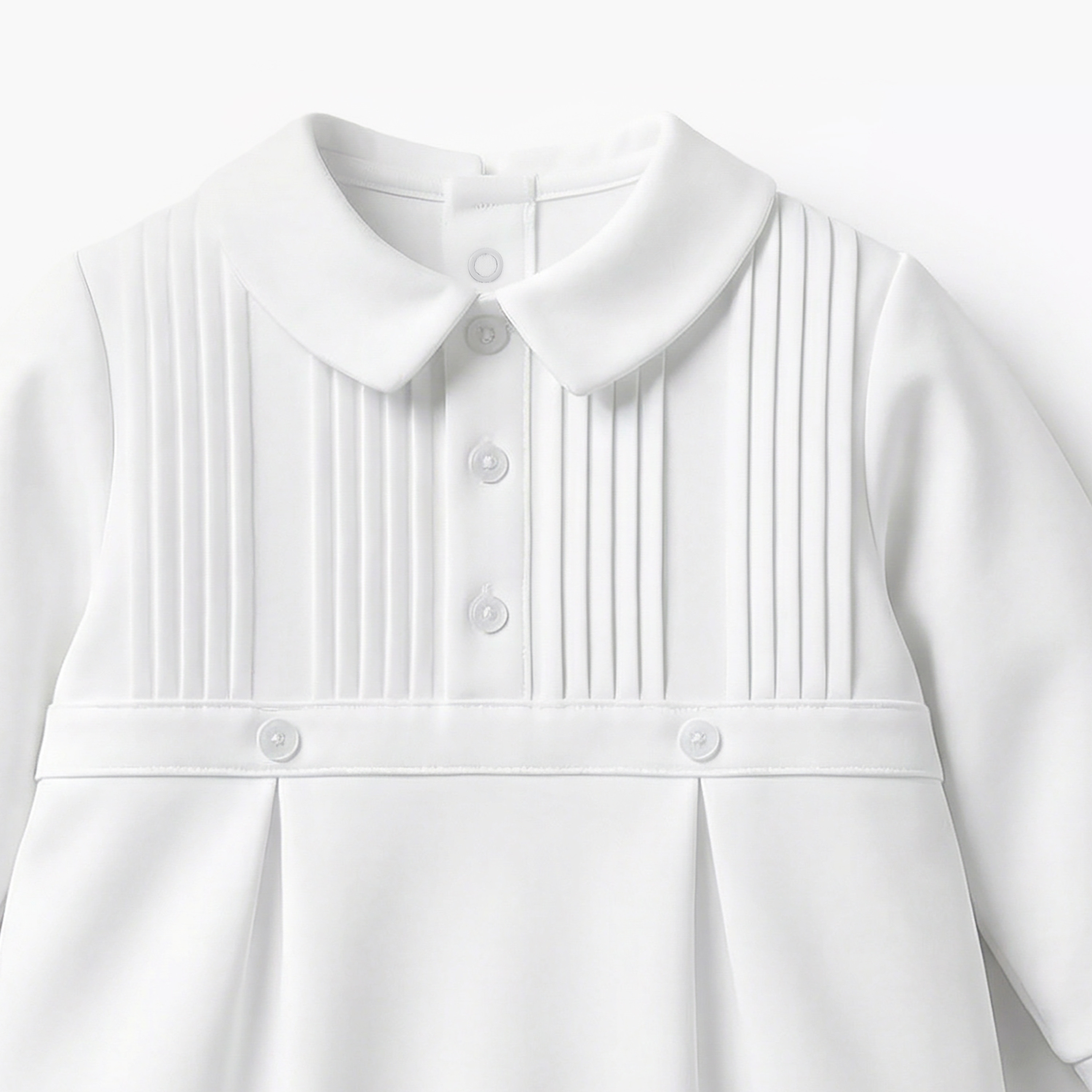 Giggles Cotton Peter Pan Collar Long Sleeves Sleepsuit with Pleated Detail-baby-boys-clothing-nightwear-sleepsuits-image-3
