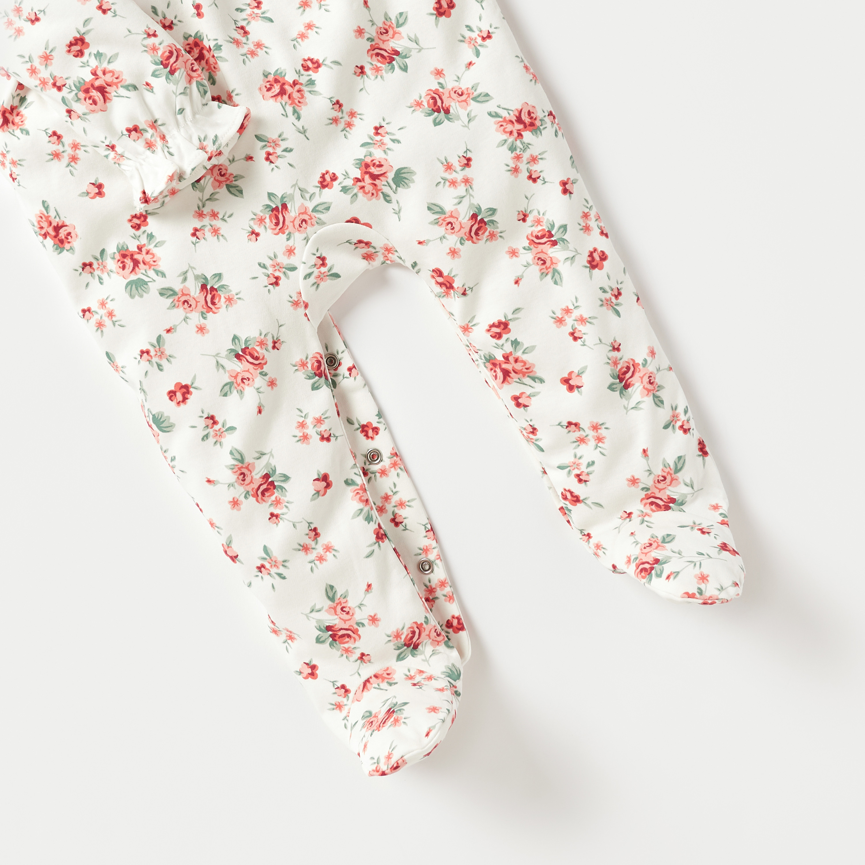 Giggles All-Over Floral Print Sleepsuit with Collar and Long Sleeves-baby-girls-clothing-nightwear-sleepsuits-image-4