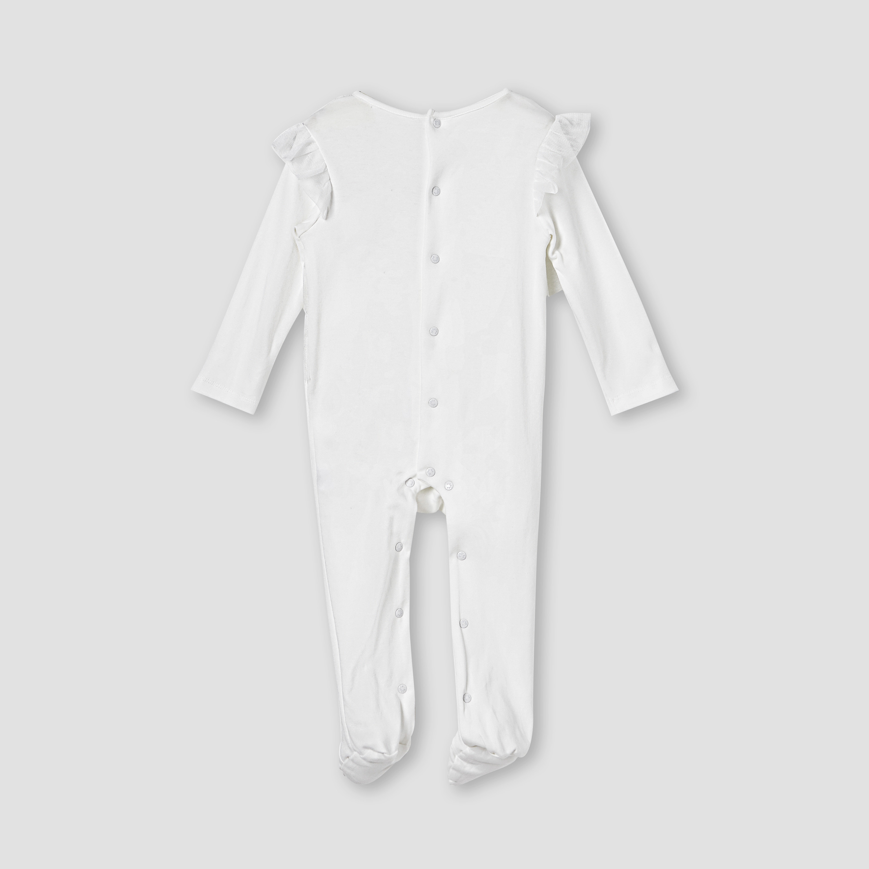 Giggles Ruffled Closed Feet Sleepsuit with Long Sleeves-baby-girls-clothing-nightwear-sleepsuits-image-2