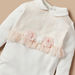 Giggles Lace Textured Sleepsuit with Collar and Flower Applique Detail-Sleepsuits-thumbnailMobile-1