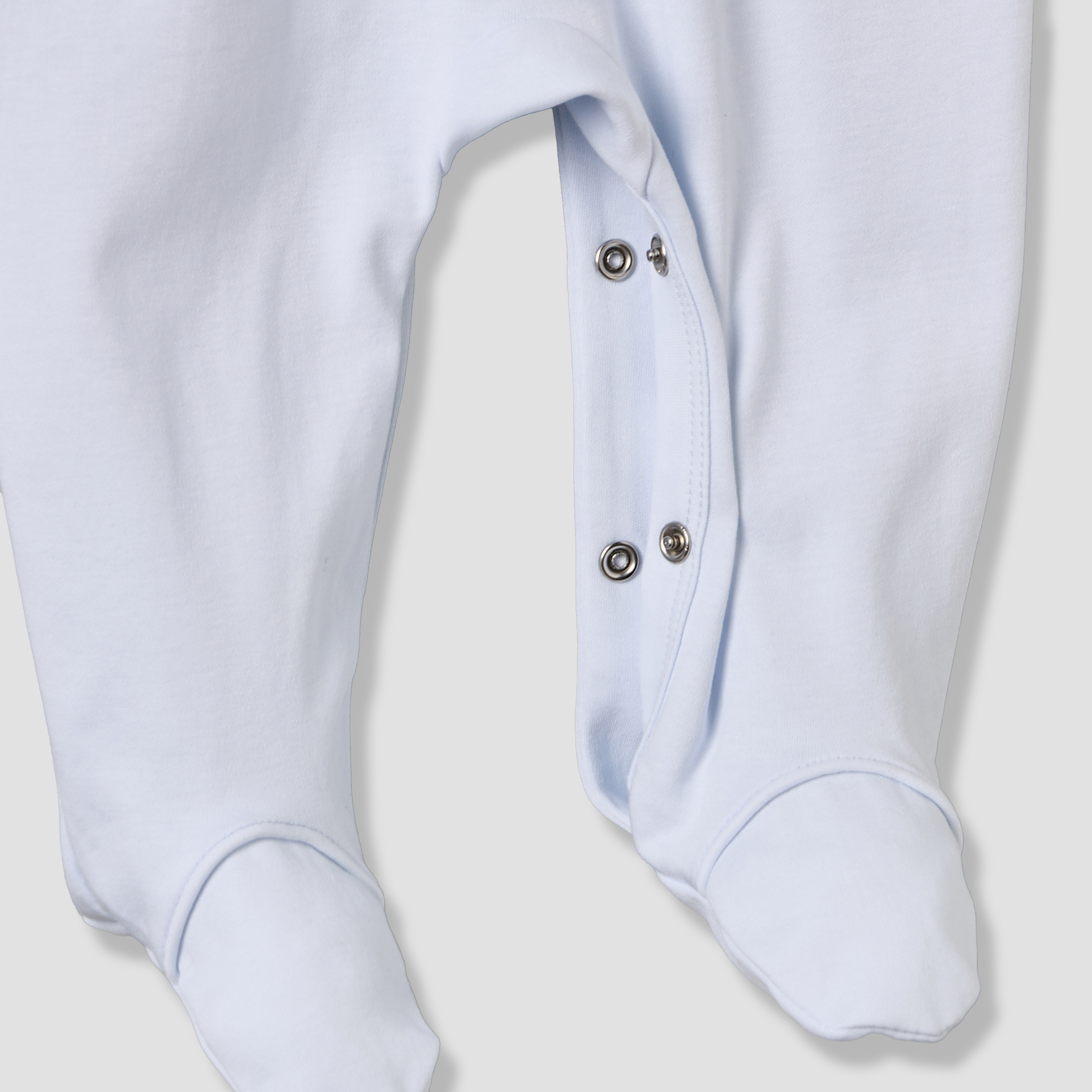 بدلة نوم قطن بياقة بيتر بان وتطريز دب تيدي وأكمام طويلة من جيجلز-baby-boys-clothing-nightwear-sleepsuits-image-5