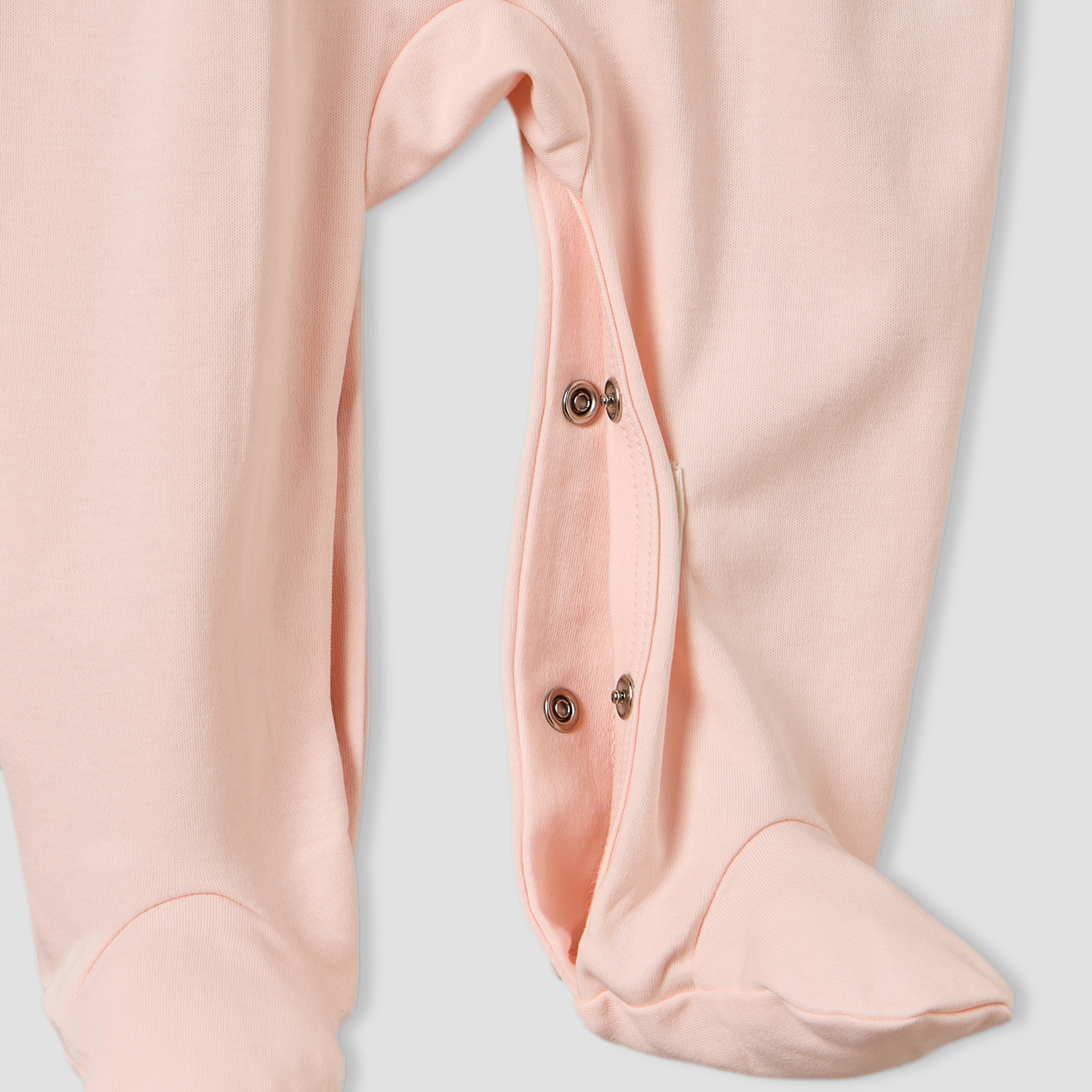بدلة نوم بأكمام طويلة وياقة بيتر بان من قطن سوبيما مع تطريز زهور من جيجلز-baby-girls-clothing-nightwear-sleepsuits-image-5