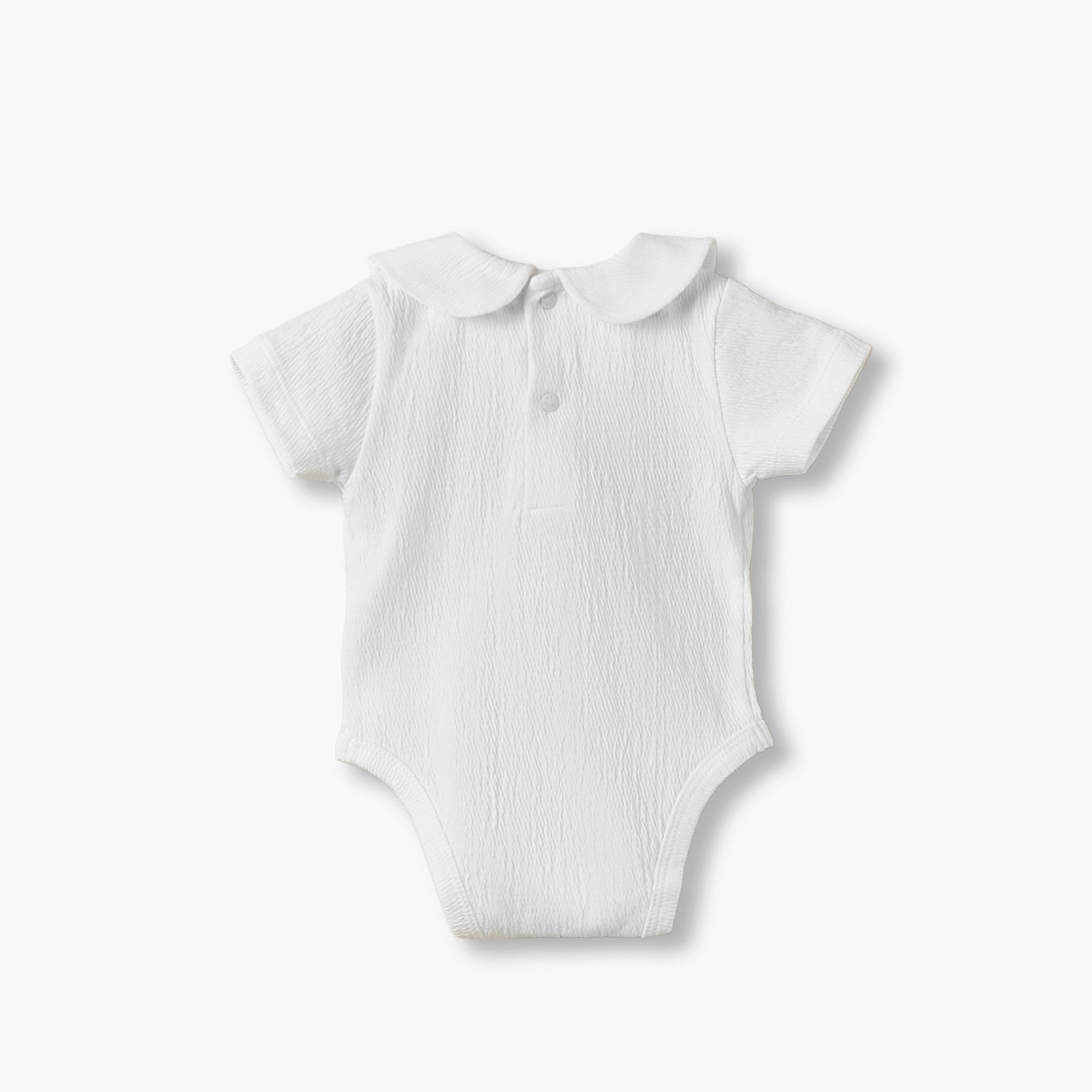 طقم بودي قطني بأكمام قصيرة وياقة مستديرة مع حواف دانتيل من جيجلز - قطعتين-baby-boys-clothing-bodysuits-image-4