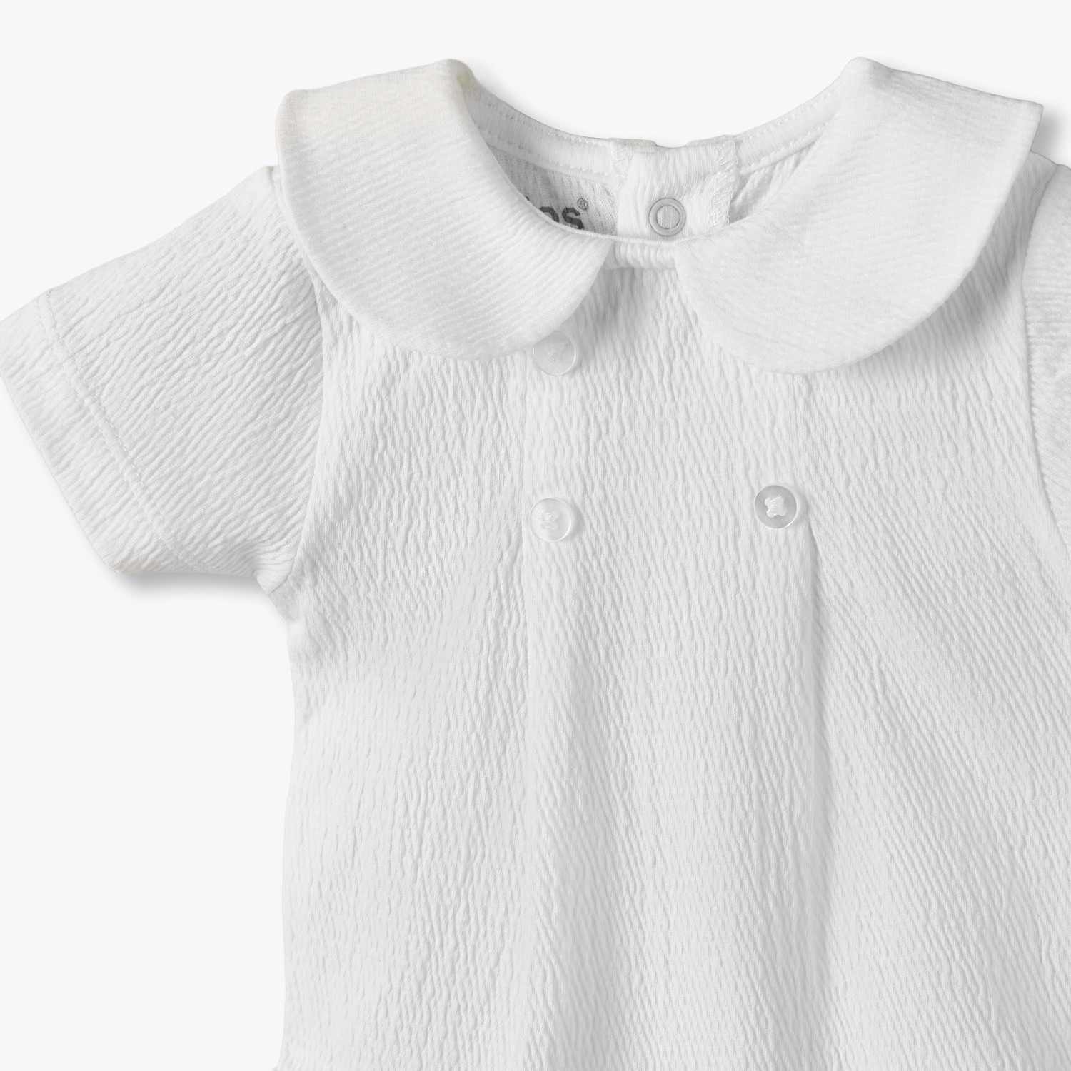 طقم بودي قطني بأكمام قصيرة وياقة مستديرة مع حواف دانتيل من جيجلز - قطعتين-baby-boys-clothing-bodysuits-image-5
