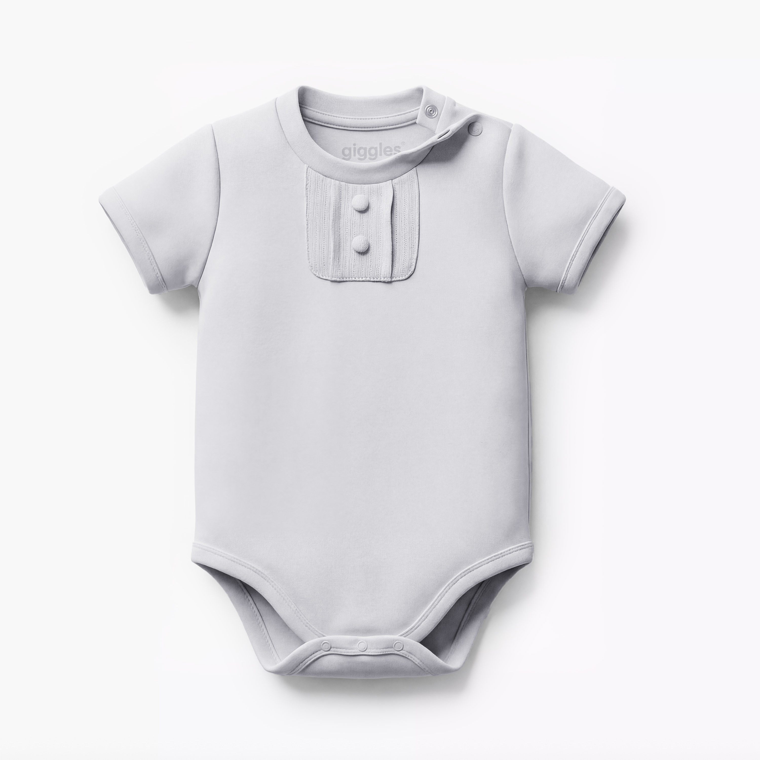 Pack of 2 Giggles Round Neck Short Sleeve Bodysuit with Snap Button Closure-baby-boys-clothing-bodysuits-image-3
