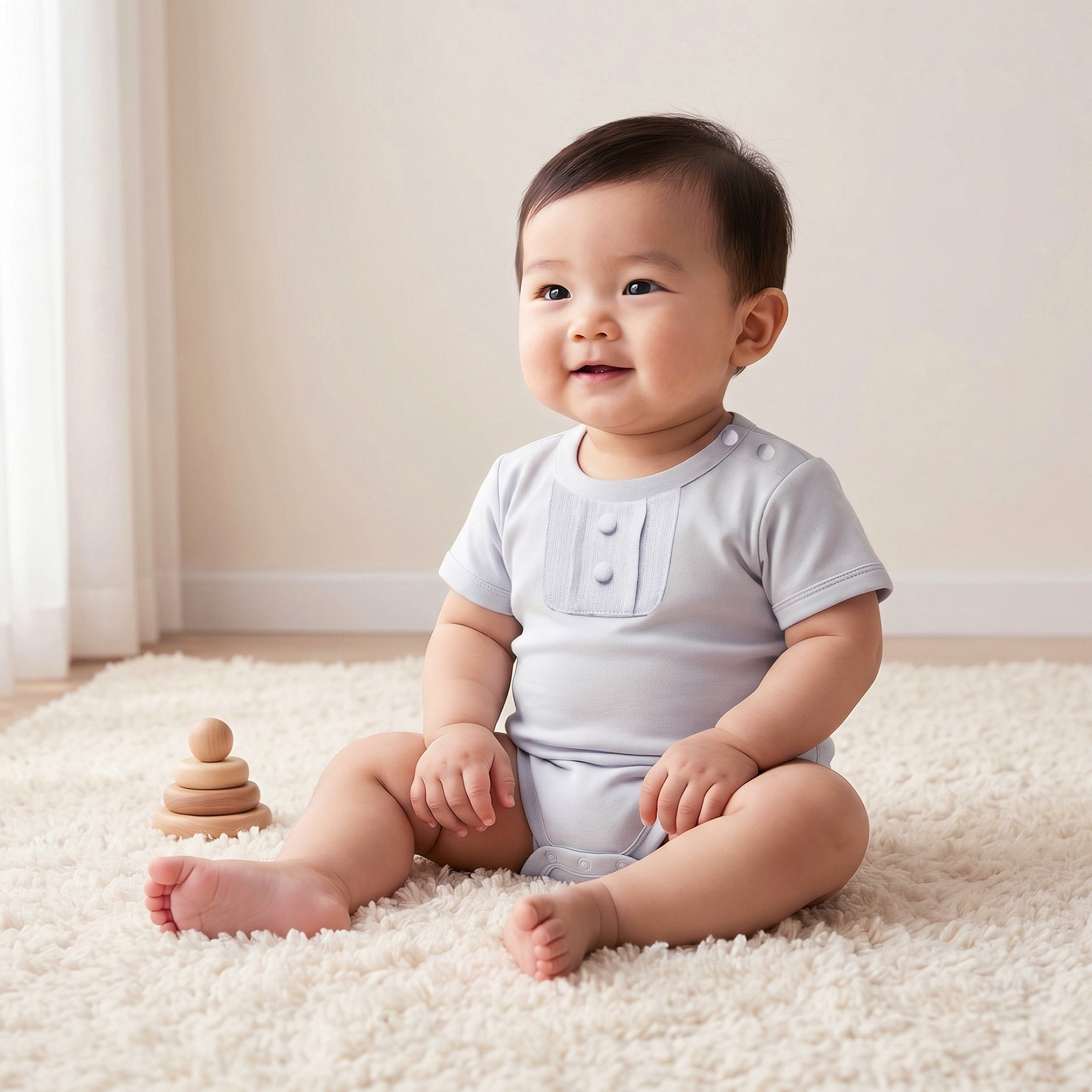 طقم من 2 - بودي سوت بياقة مستديرة وأكمام قصيرة وإغلاق زر كباس من جيجلز-baby-boys-clothing-multipacks-image-2