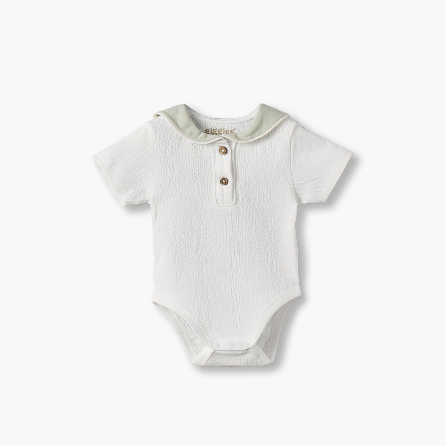 طقم بودي قطني بأكمام قصيرة وياقة بحّار بتصميم بارز الملمس من جيجلز - قطعتين-baby-boys-clothing-bodysuits-image-4