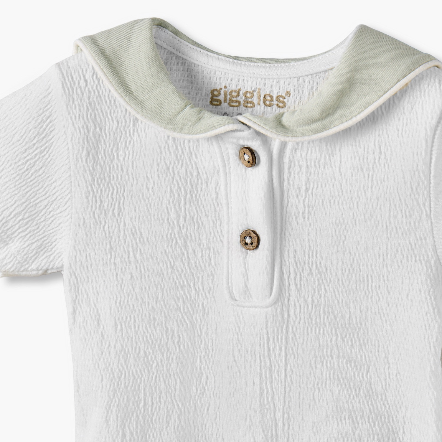 طقم بودي قطني بأكمام قصيرة وياقة بحّار بتصميم بارز الملمس من جيجلز - قطعتين-baby-boys-clothing-bodysuits-image-6