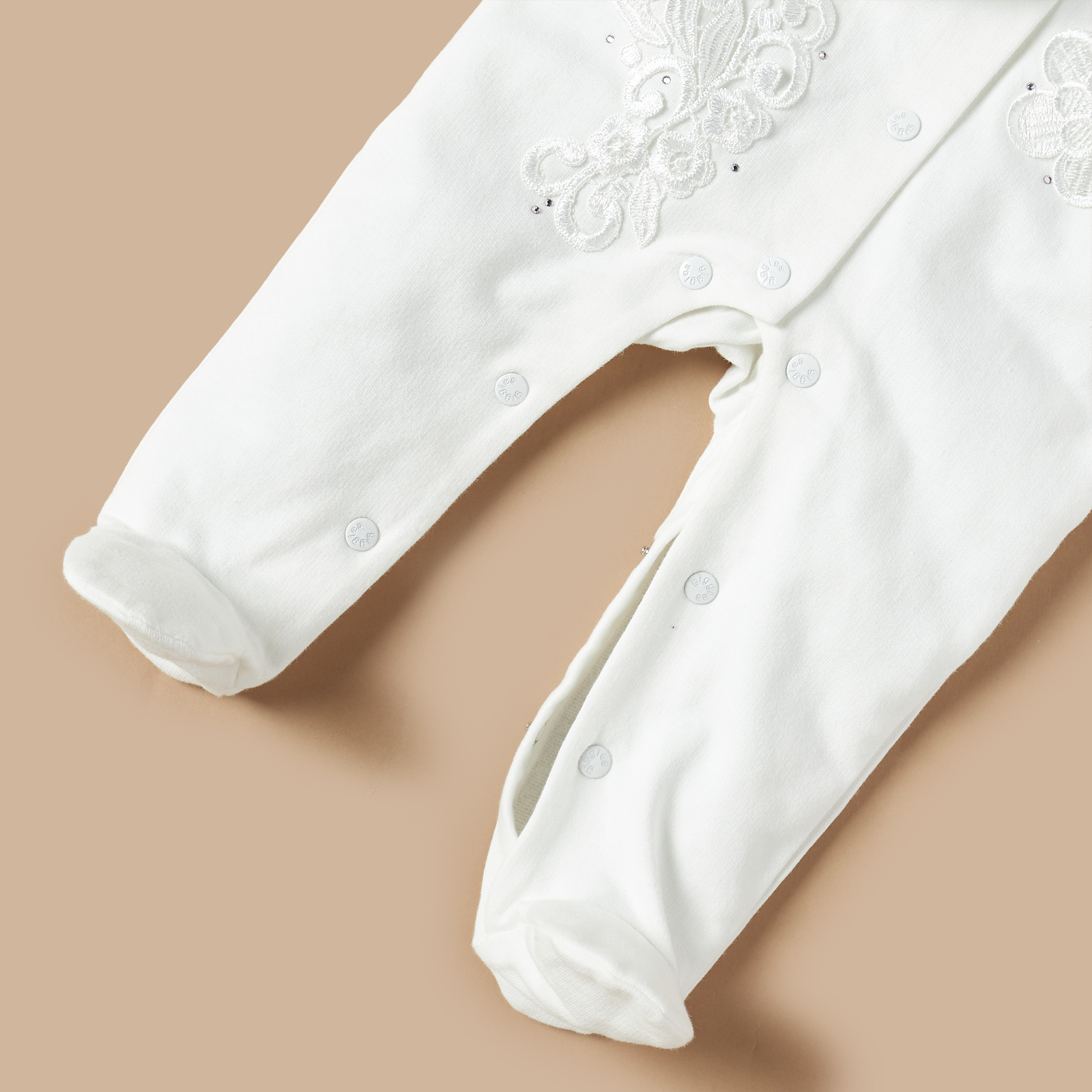 Giggles Floral Embroidery Sleepsuit with Collar and Long Sleeves-baby-girls-clothing-nightwear-sleepsuits-image-4