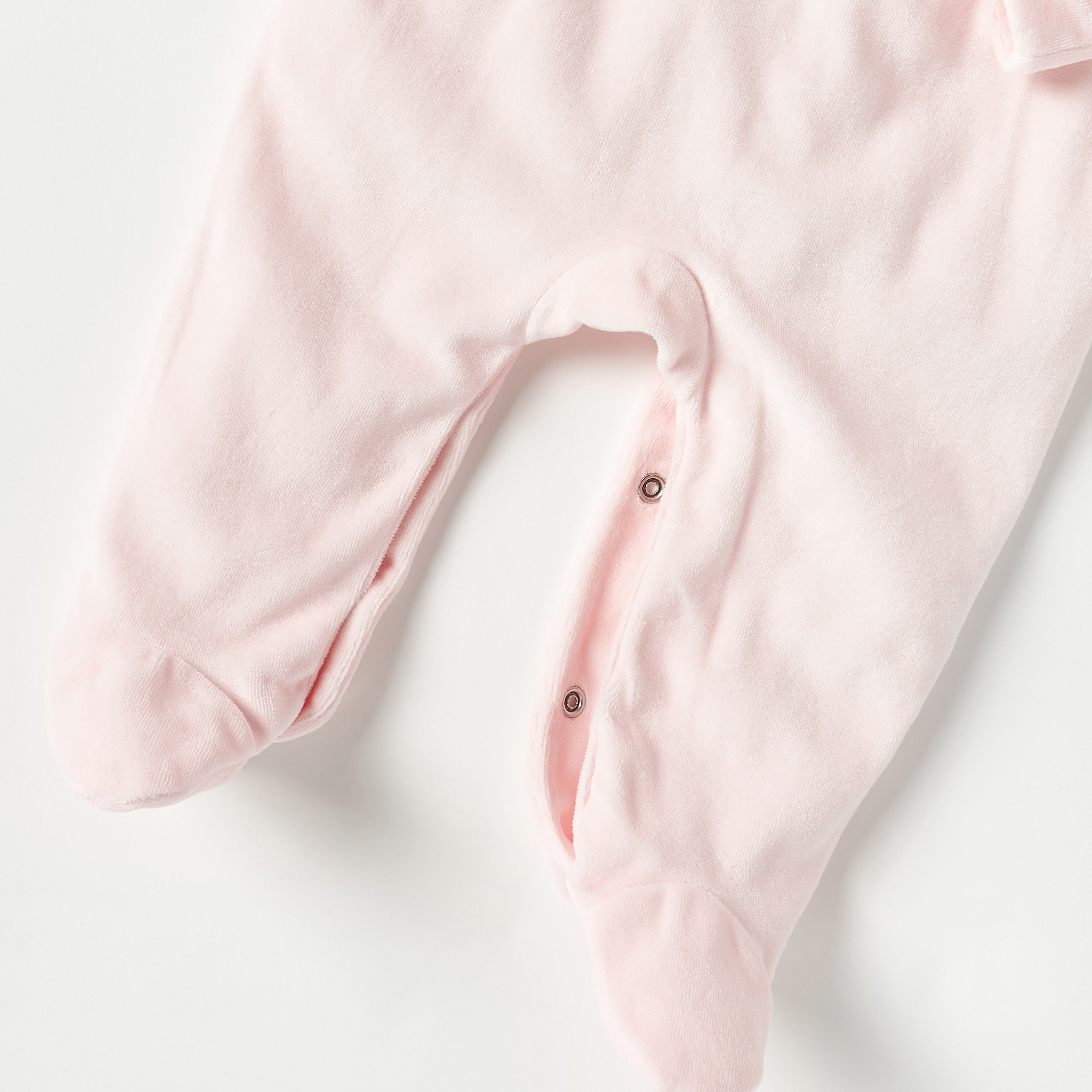 Giggles Embroidered Sleepsuit with Ruffle Collar and Smock Detail-baby-girls-clothing-nightwear-sleepsuits-image-4