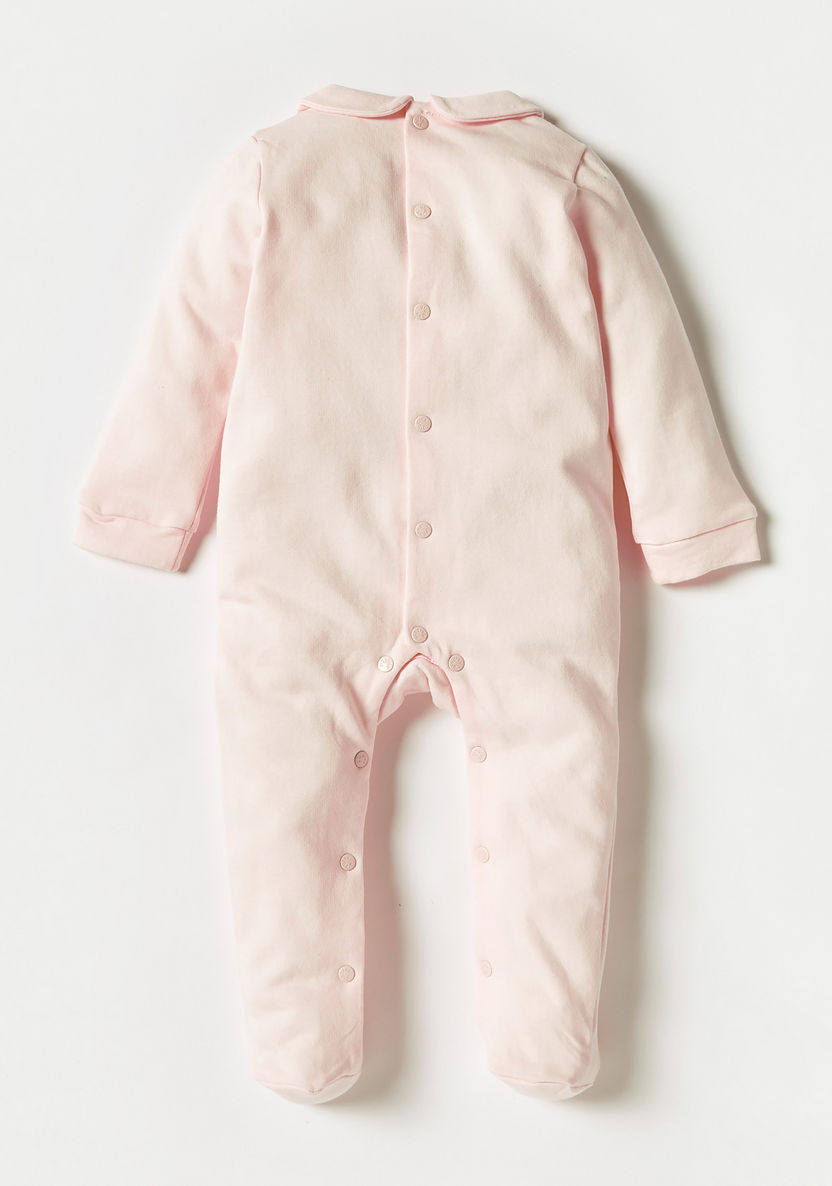 Giggles Lace Detail Closed Feet Sleepsuit with Collar and Long Sleeves-Sleepsuits-image-3