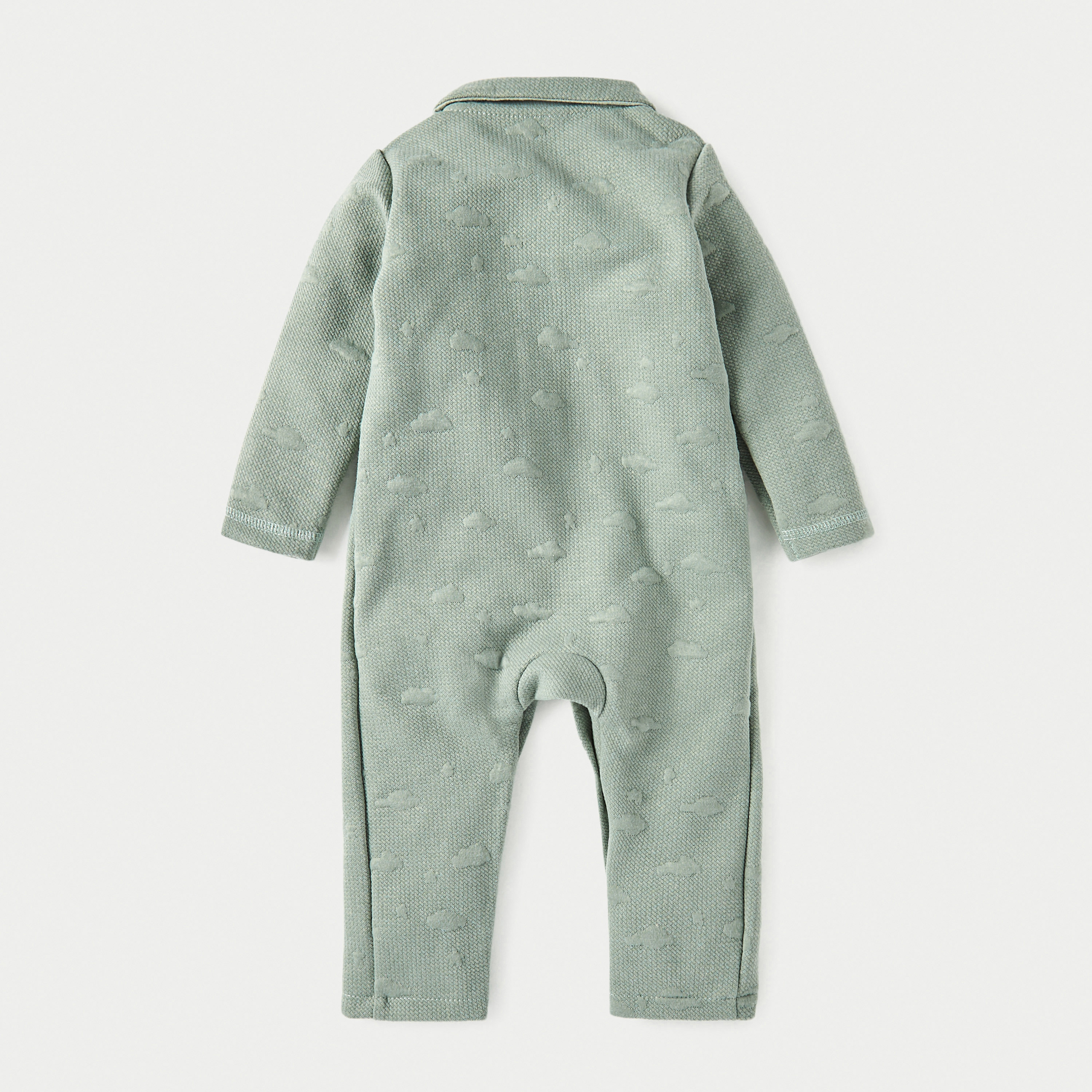 بدلة نوم  جاكار بارزة الملمس بأكمام طويلة وأزرار إغلاق من جونيورز-baby-boys-clothing-winterwear-sleepsuits-image-3