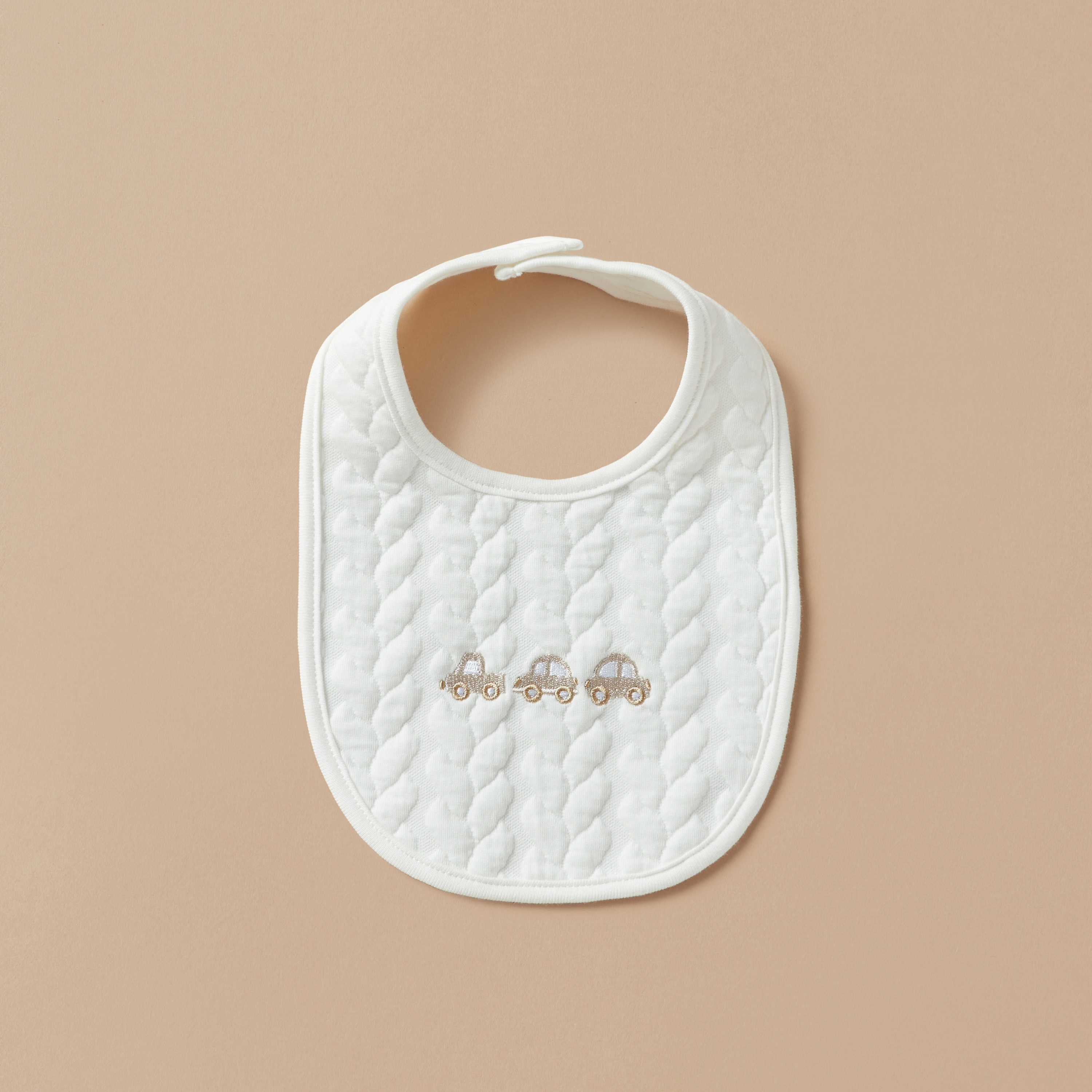 Giggles Textured Bib with Button Closure-baby-feeding-bibs-image-2